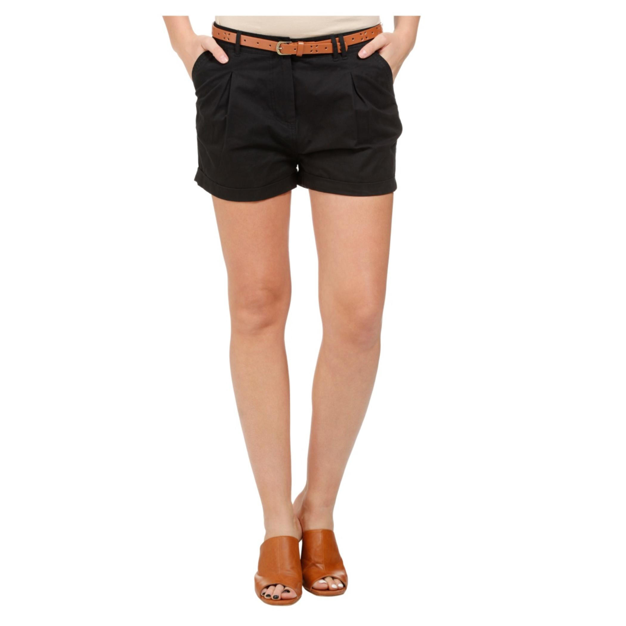 Solid Colour Shorts-women-clothing-bottoms-shorts-image-1