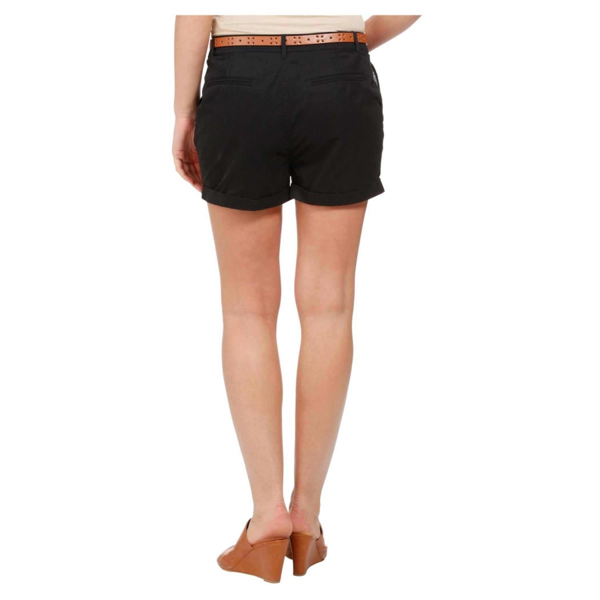 Solid Colour Shorts-women-clothing-bottoms-shorts-image-2