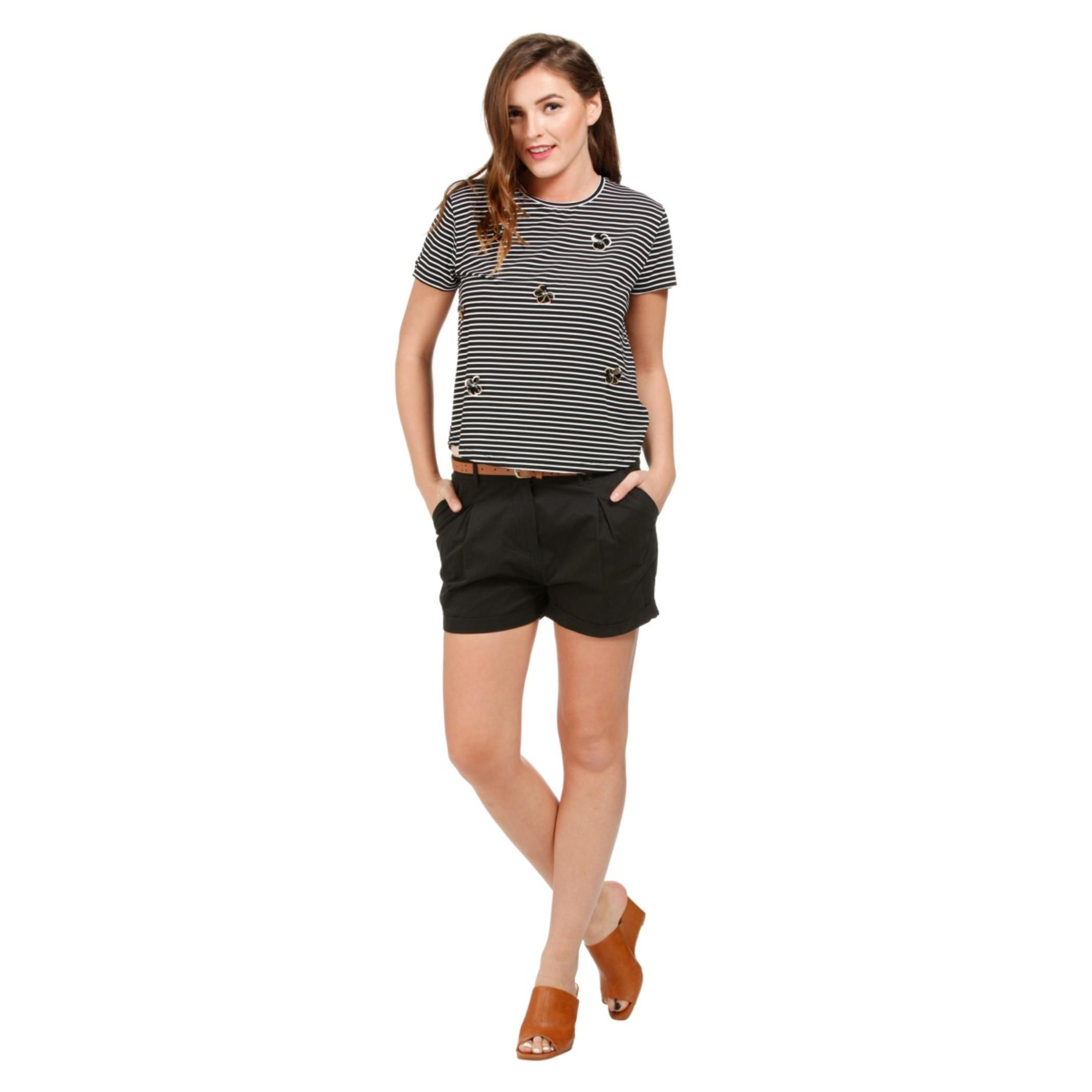 Solid Colour Shorts-women-clothing-bottoms-shorts-image-5