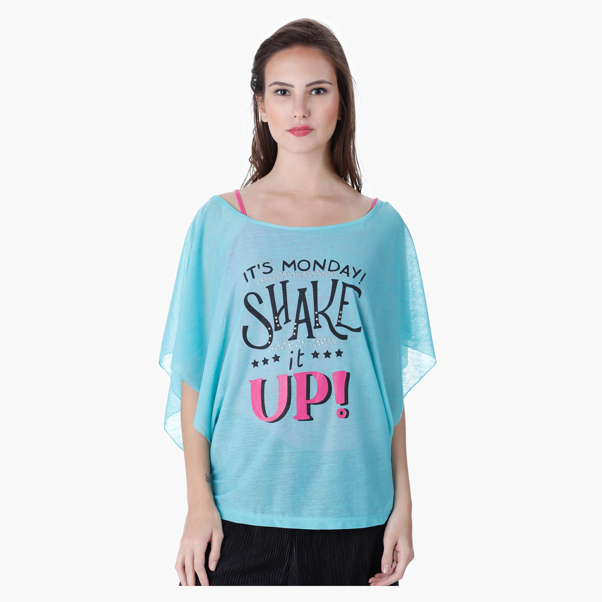 Printed Top with Kimono Sleeves-women-clothing-tshirts-image-1