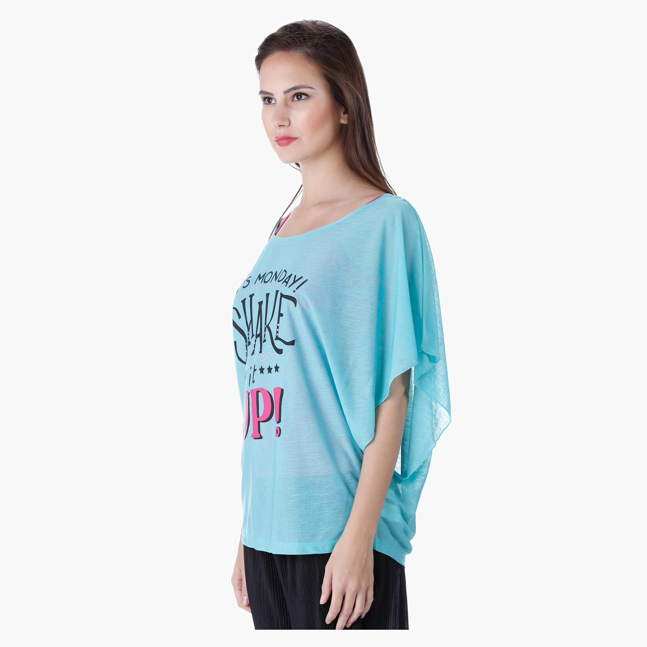 Printed Top with Kimono Sleeves-women-clothing-tshirts-image-3