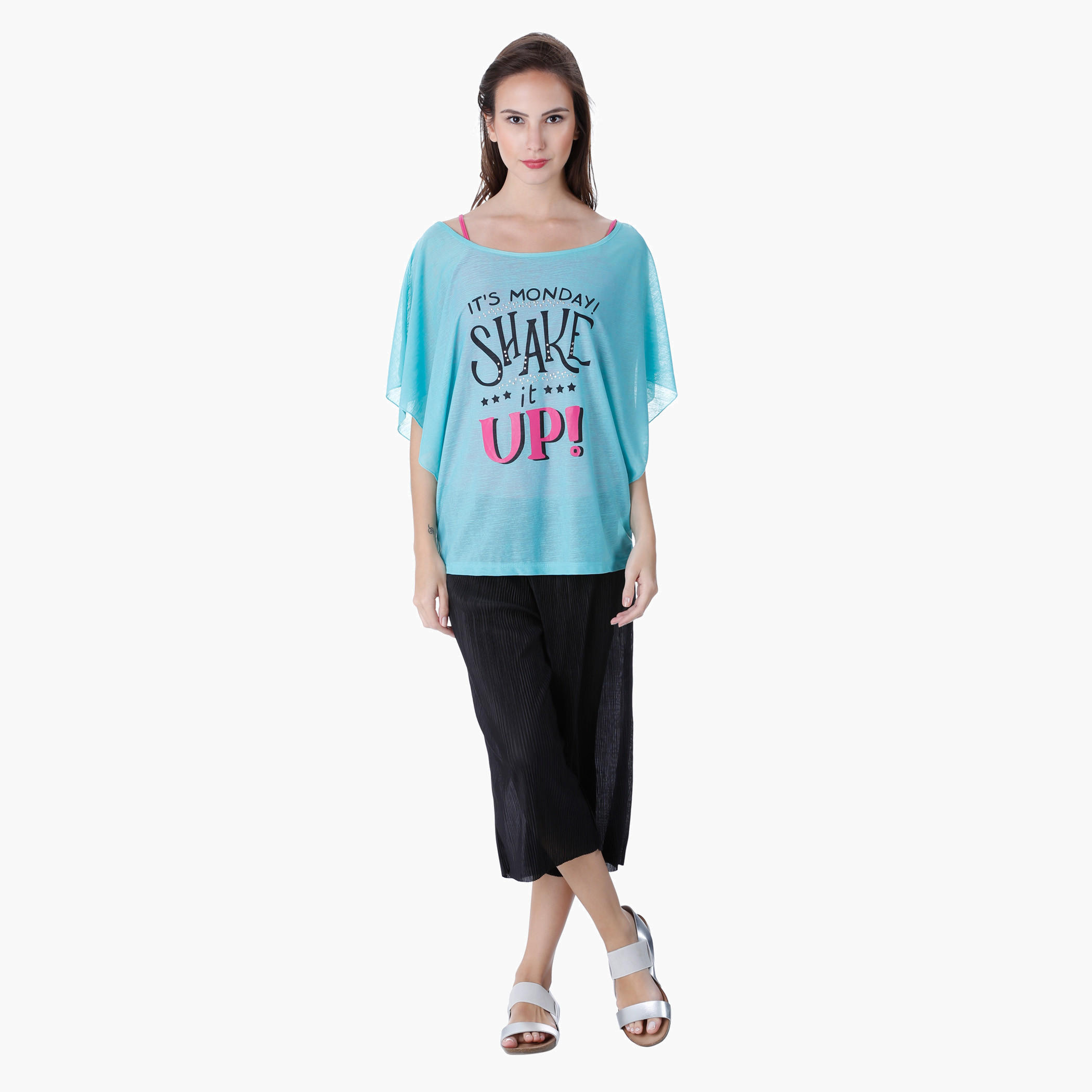Printed Top with Kimono Sleeves-women-clothing-tshirts-image-5