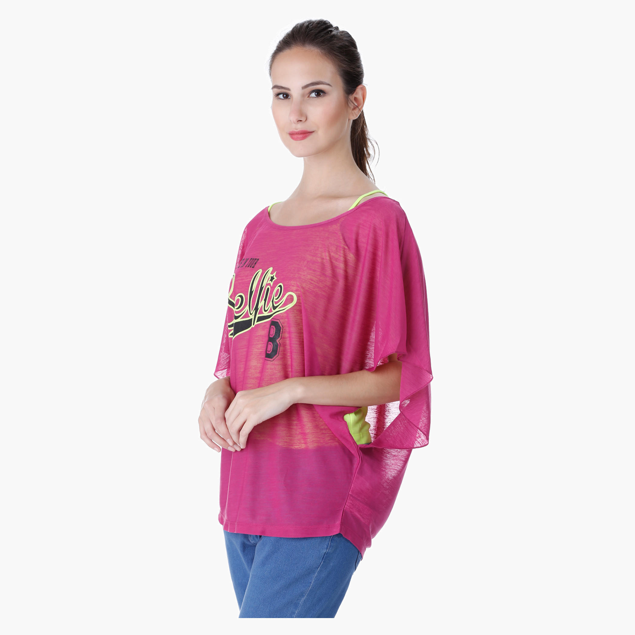 Printed Top with Kimono Sleeves-women-clothing-tshirts-image-8