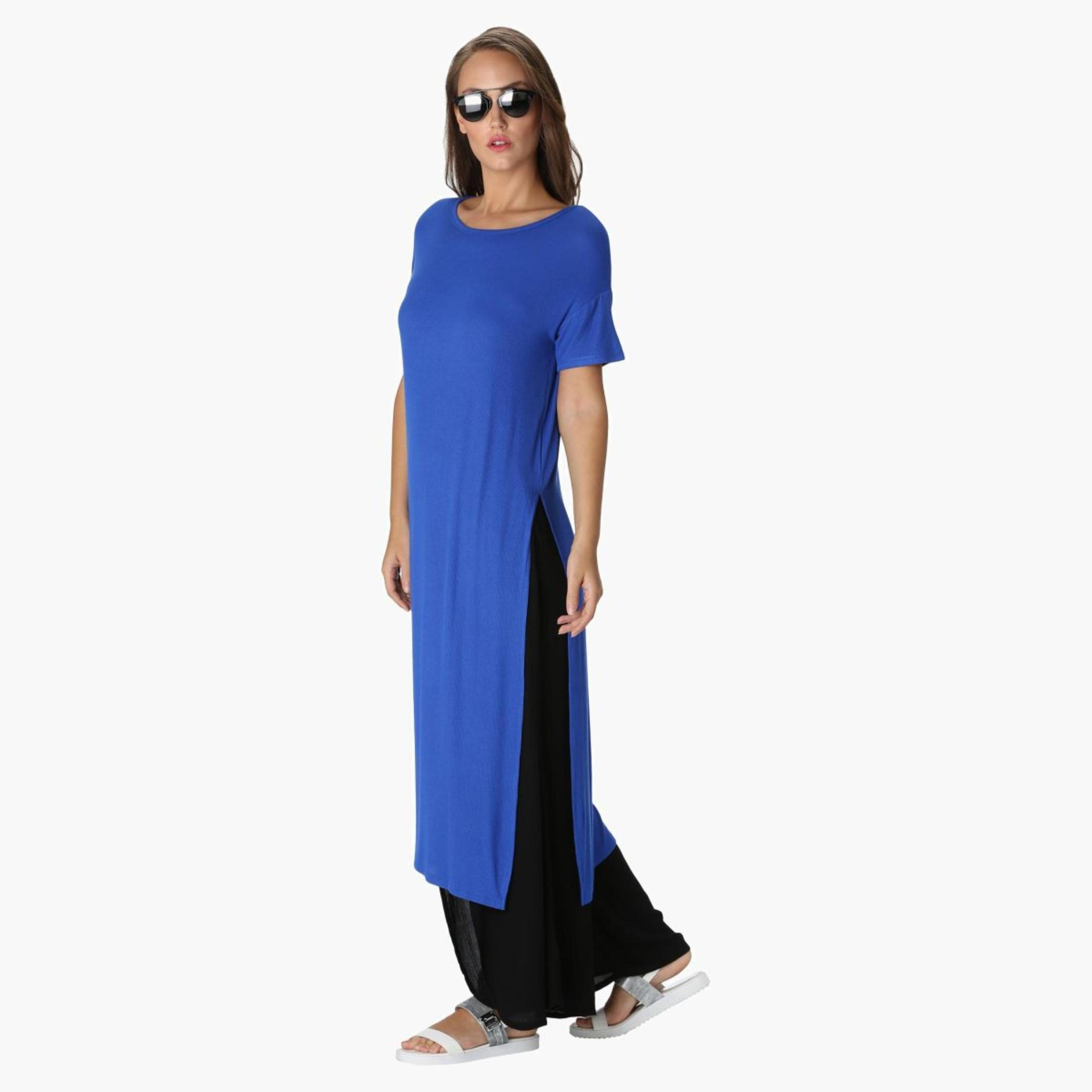 Solid Colour Tunic-women-clothing-shirtsandblouses-blouses-image-2