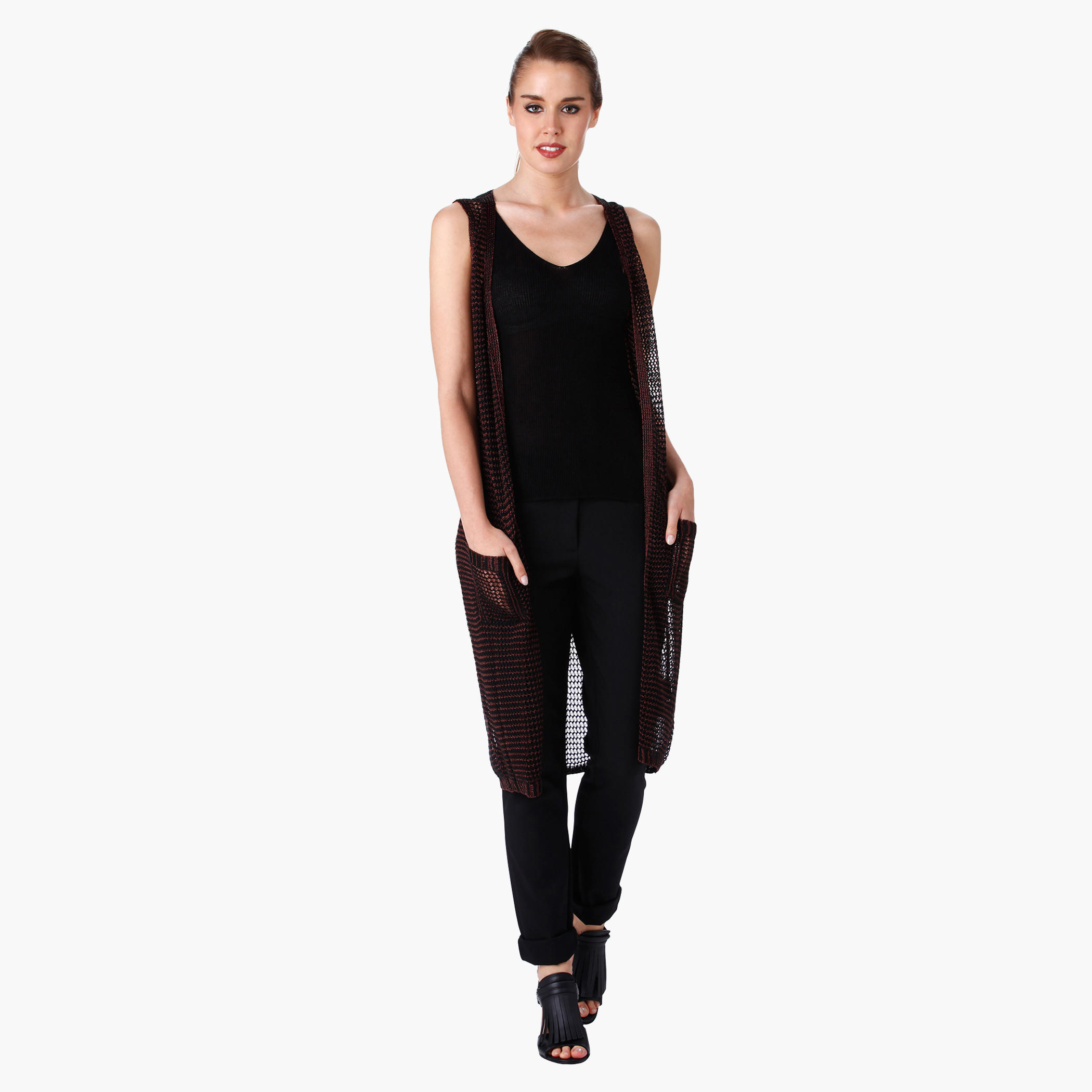 Longline Sleeveless Shrug in Acrylic Fabric-women-winterwear-cardigansandjumpers-cardigans-image-1