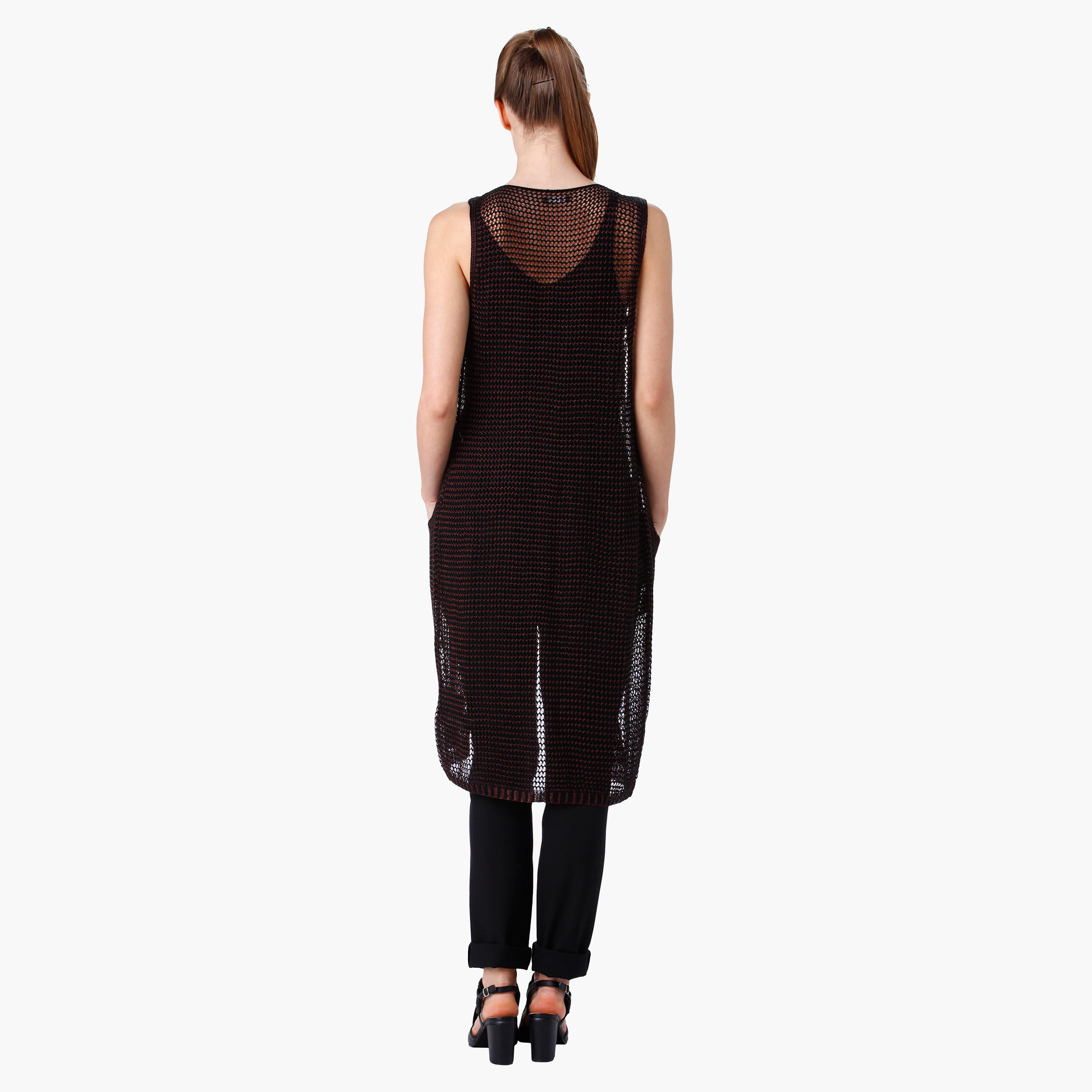 Longline Sleeveless Shrug in Acrylic Fabric-women-winterwear-cardigansandjumpers-cardigans-image-2