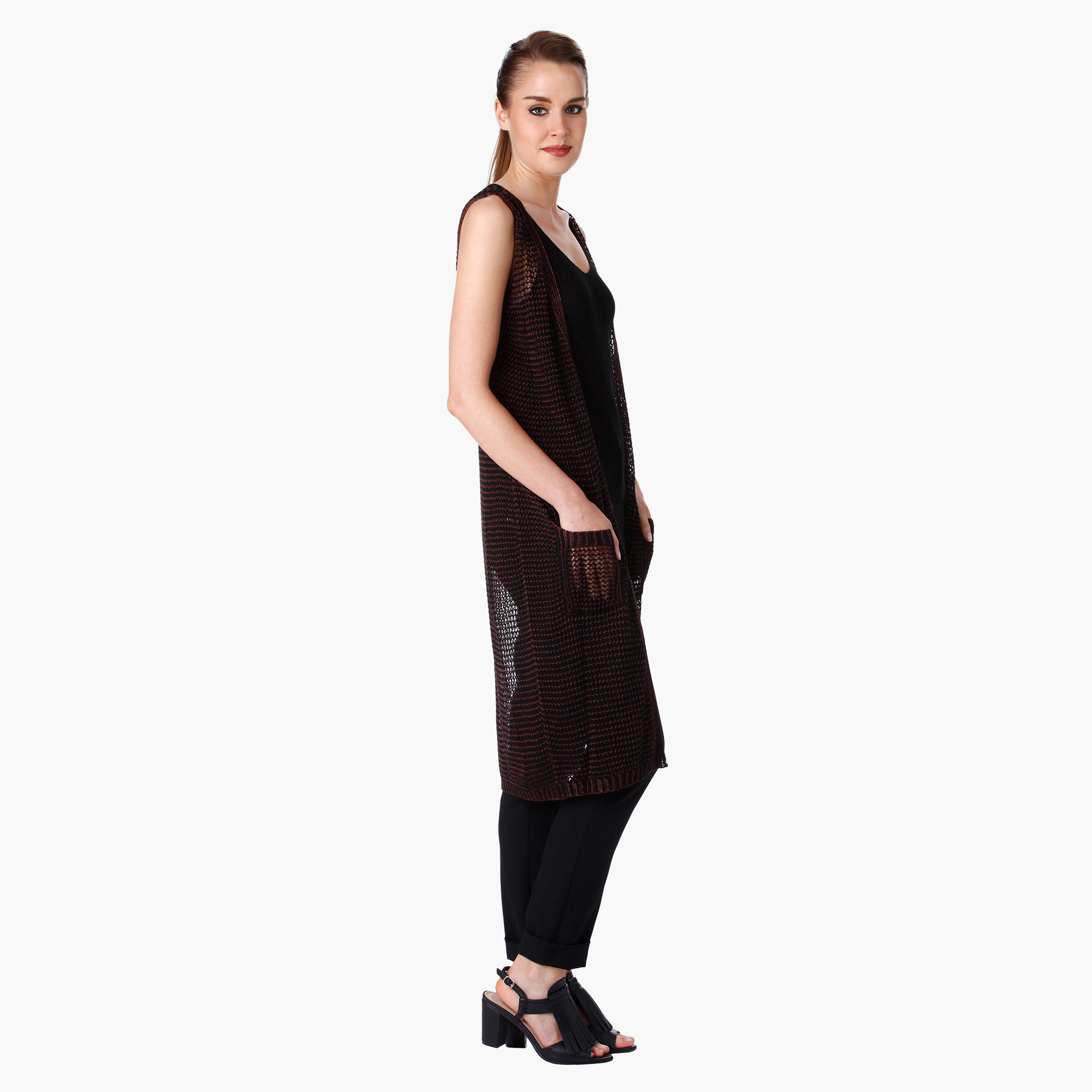 Longline Sleeveless Shrug in Acrylic Fabric-women-winterwear-cardigansandjumpers-cardigans-image-3