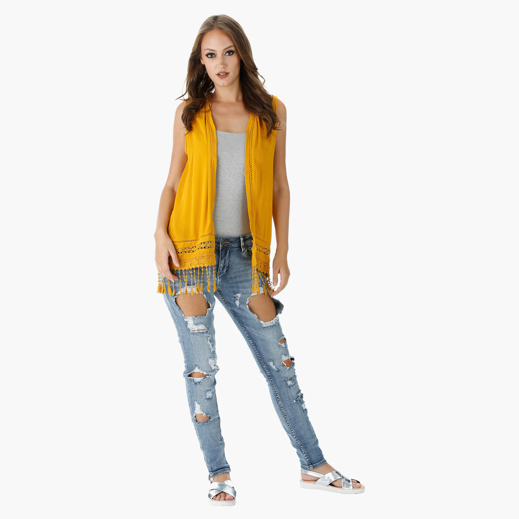 Sleeveless Shrug with Tassels-women-winterwear-cardigansandjumpers-cardigans-image-5