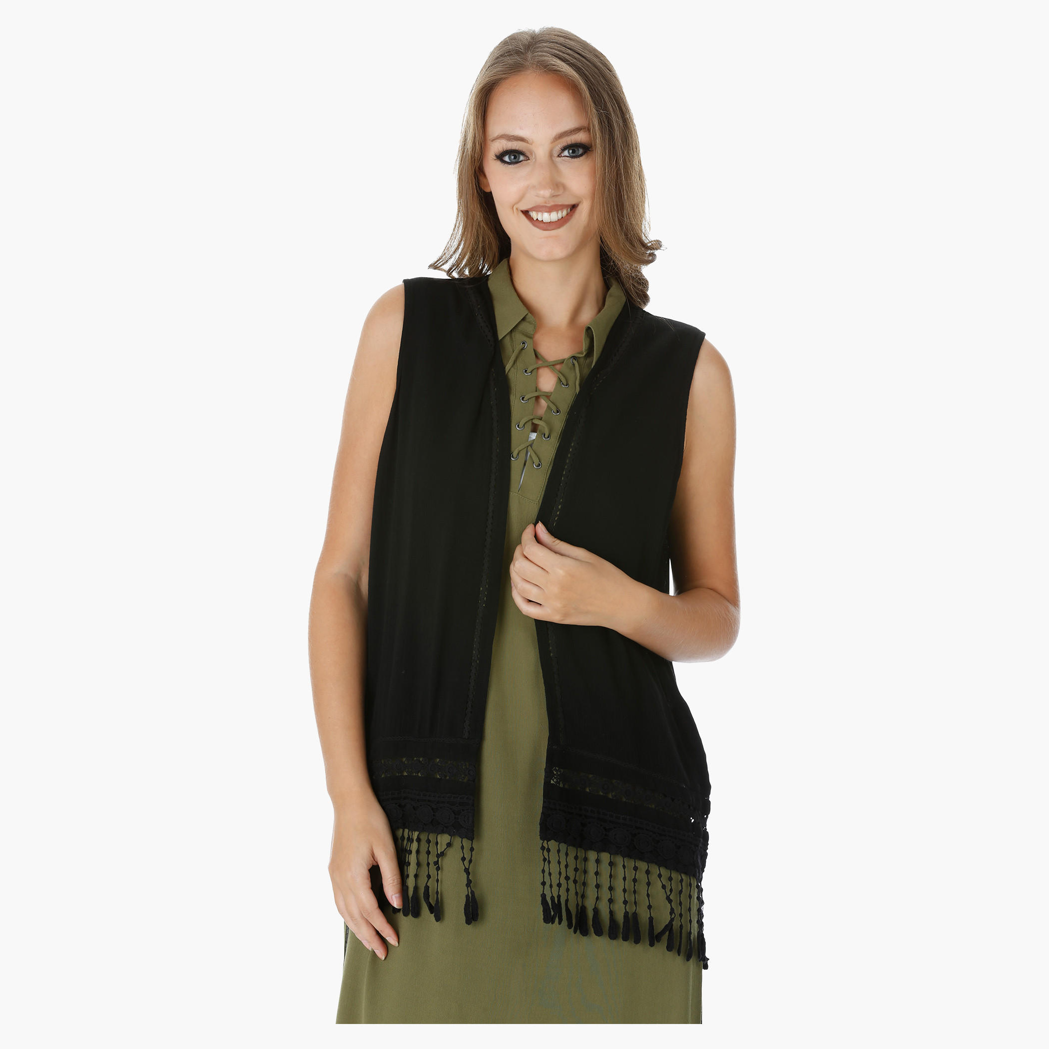 Sleeveless Shrug with Tassels-women-winterwear-cardigansandjumpers-cardigans-image-6