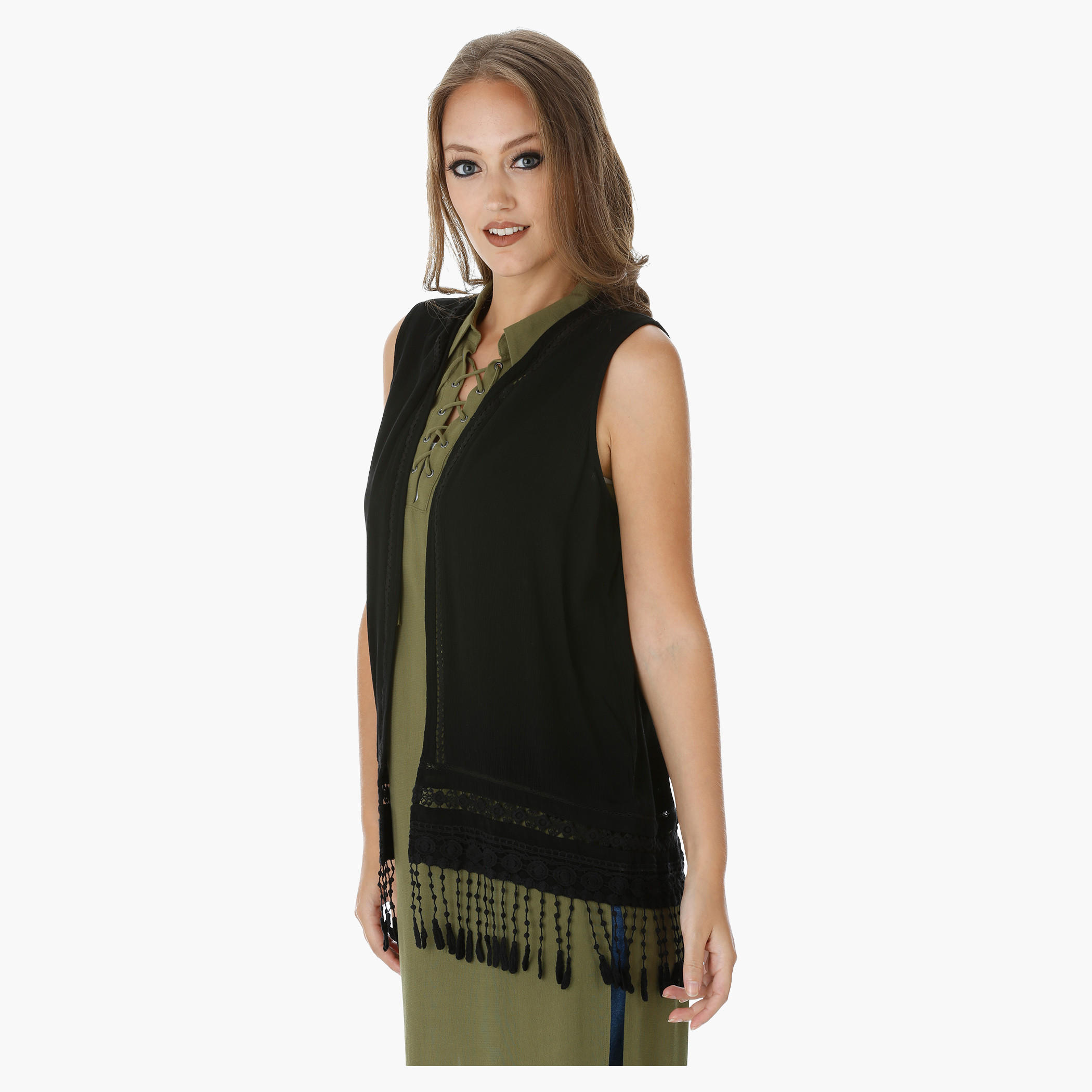 Sleeveless Shrug with Tassels-women-winterwear-cardigansandjumpers-cardigans-image-8