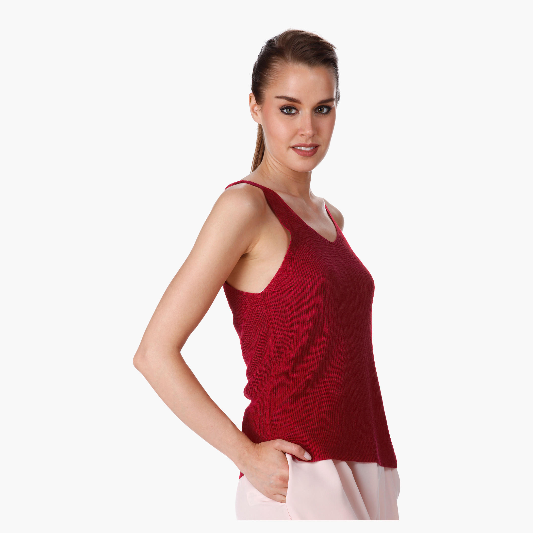 Sleeveless Crop Tank Top in Regular Fit-women-clothing-tshirts-image-3