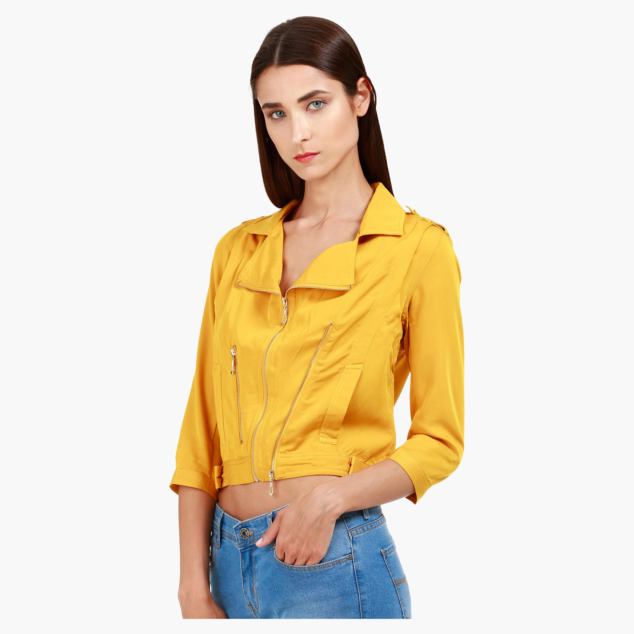 Cropped Jacket in Regular Fit-women-winterwear-coatsandjackets-jackets-image-13
