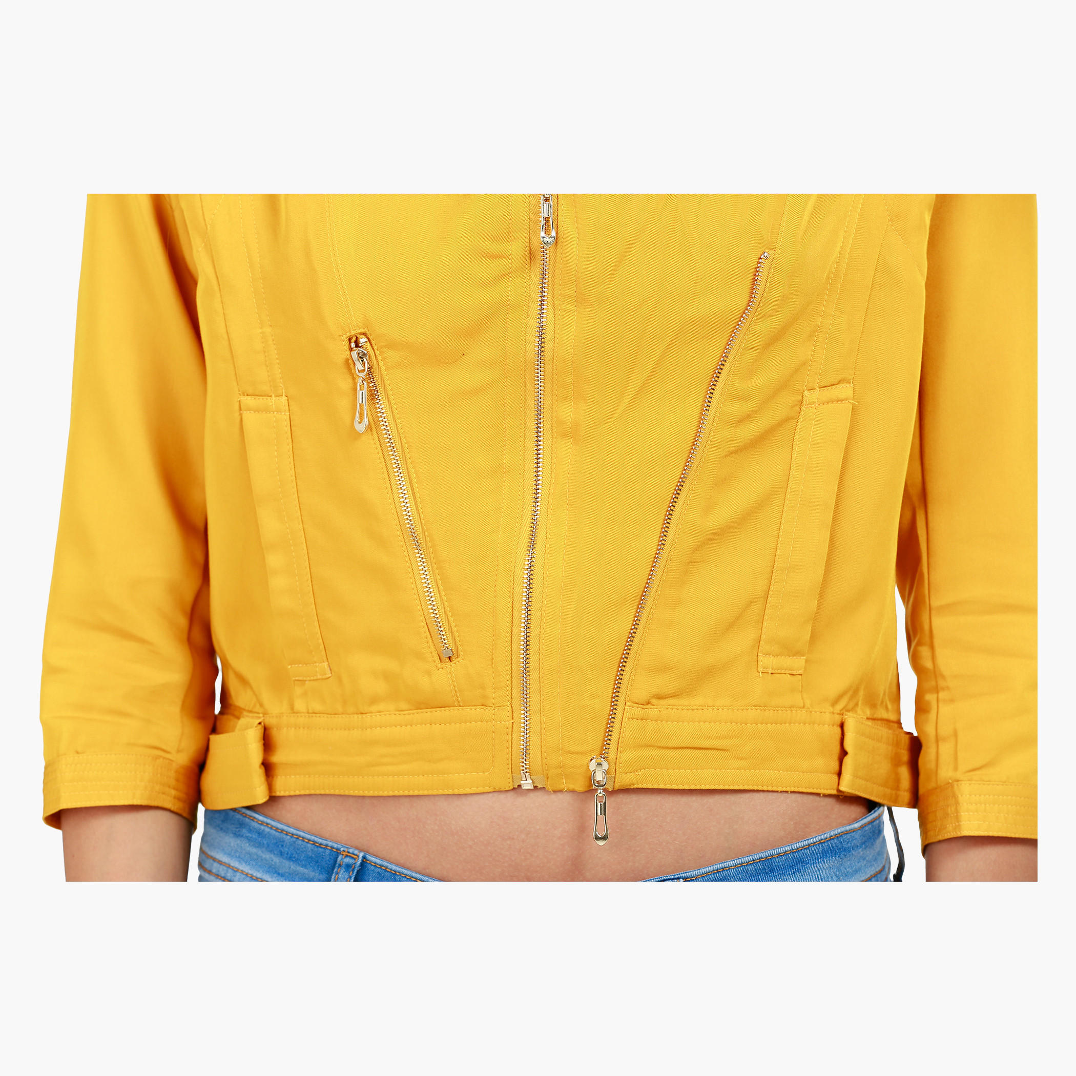 Cropped Jacket in Regular Fit-women-winterwear-coatsandjackets-jackets-image-14