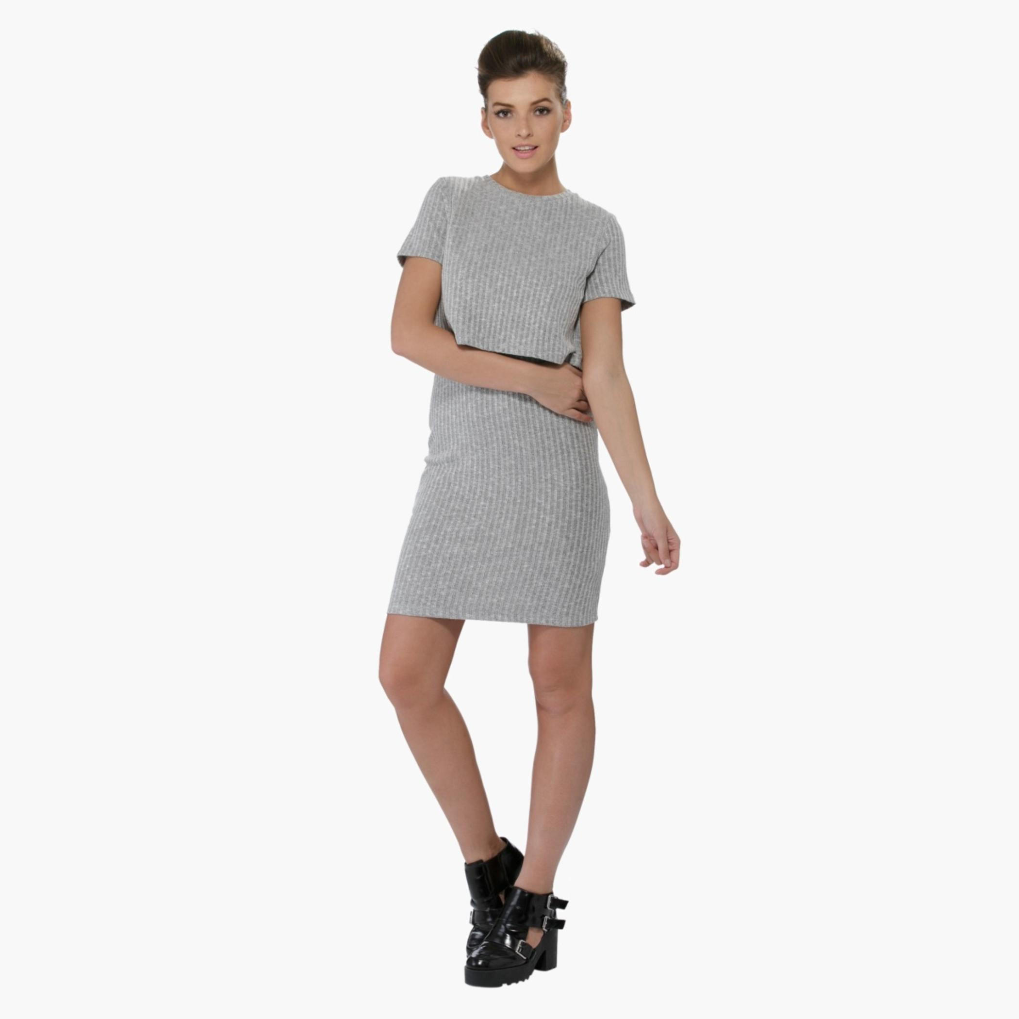 Short-sleeved Crop Top Dress-women-clothing-dresses-image-5