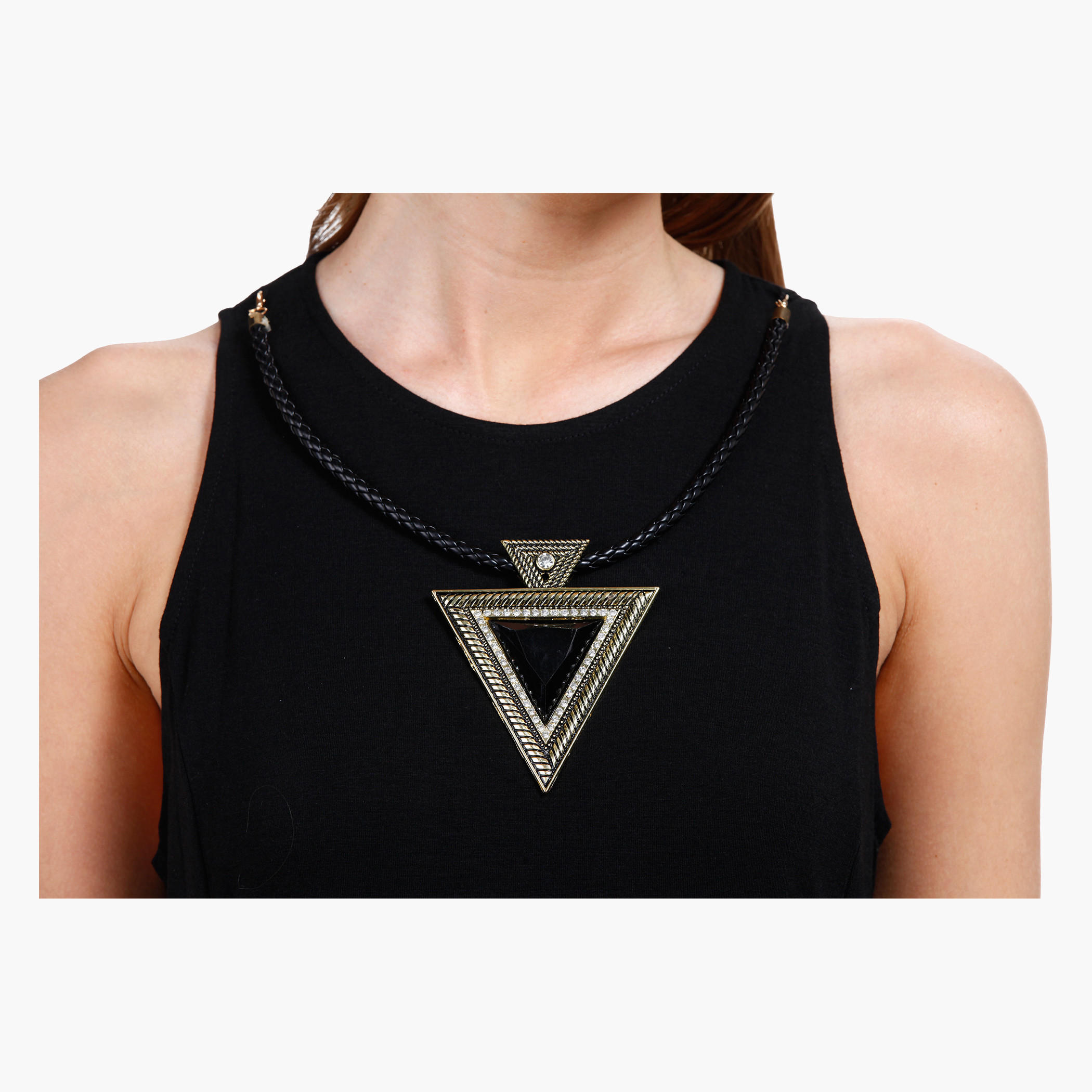 Sleeveless Maxi Dress with Round Neck and Necklace-women-clothing-dresses-image-4