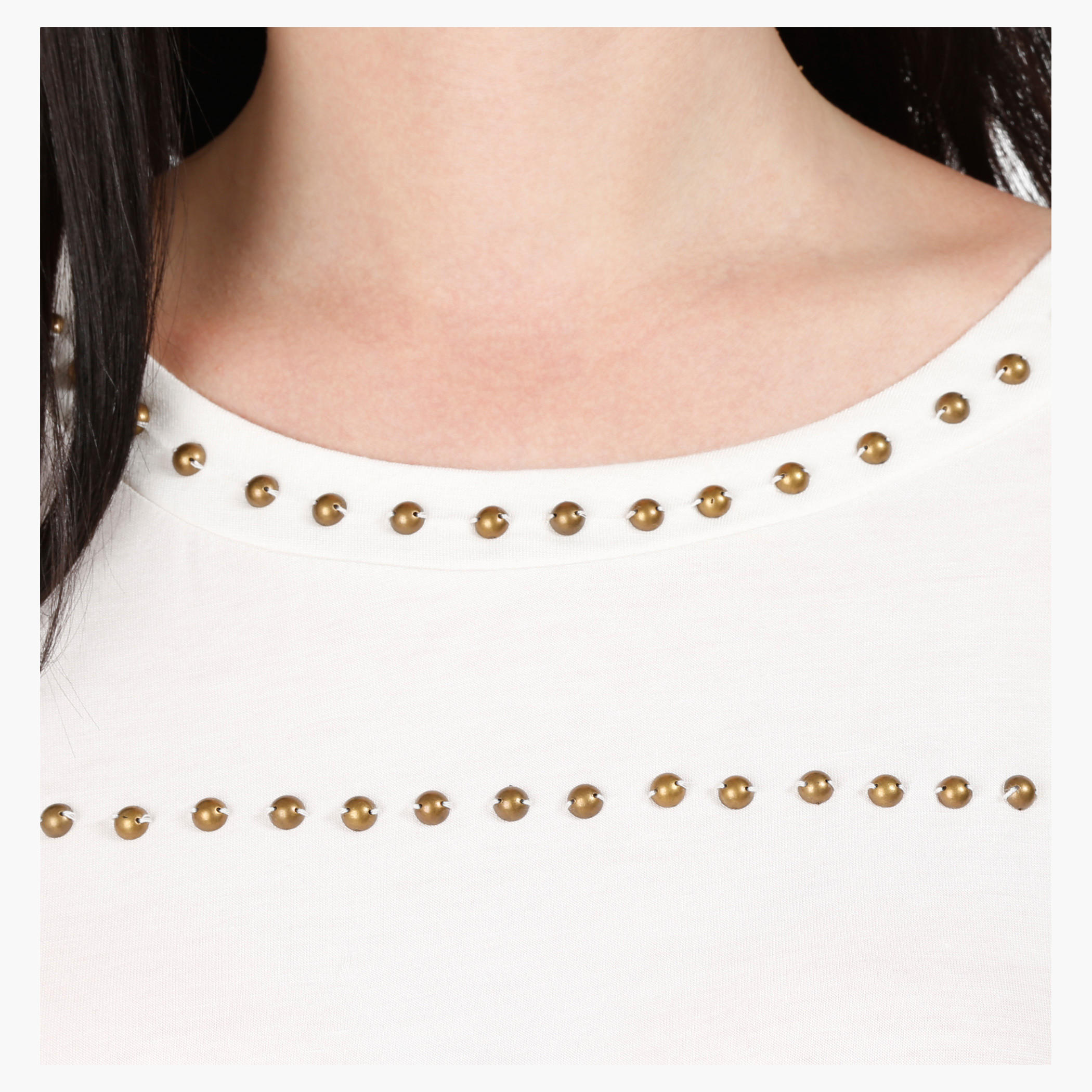 Drop Shoulder Top with Studs in Regular Fit-women-clothing-tshirts-image-14