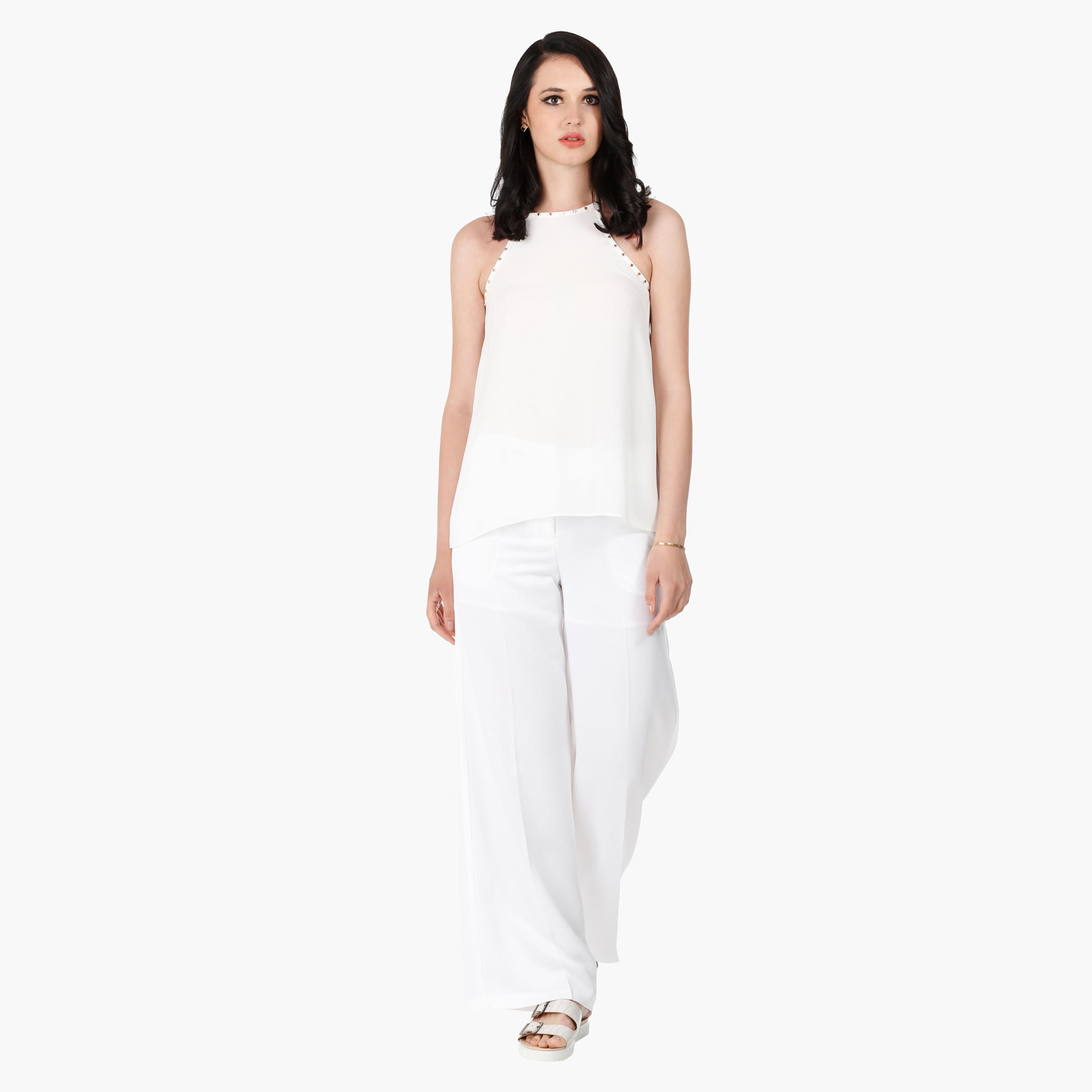 Strappy Crew Neck Top with Studs in Regular Fit-women-clothing-shirtsandblouses-blouses-image-10