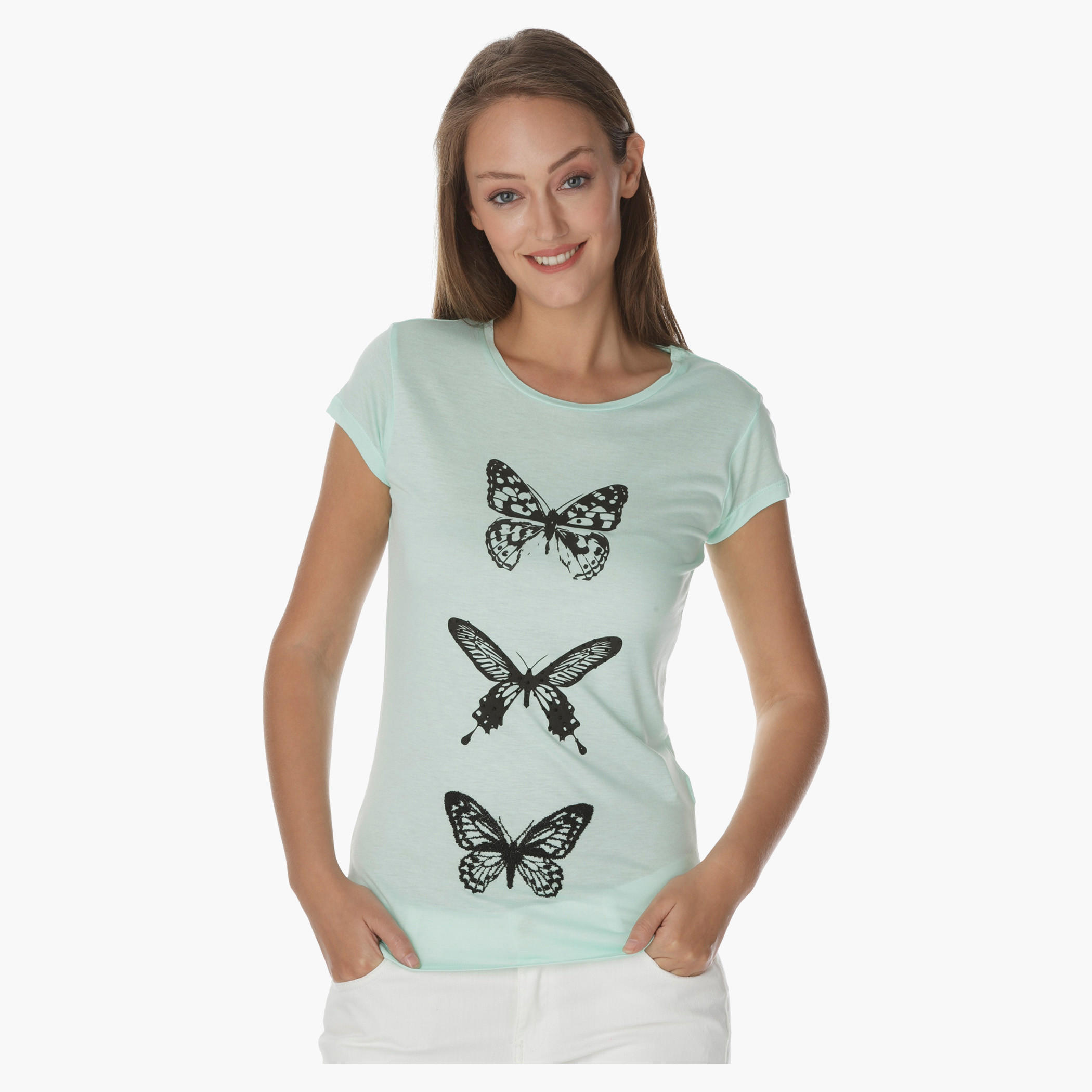 Butterfly Printed T-shirt-women-clothing-tshirts-image-1