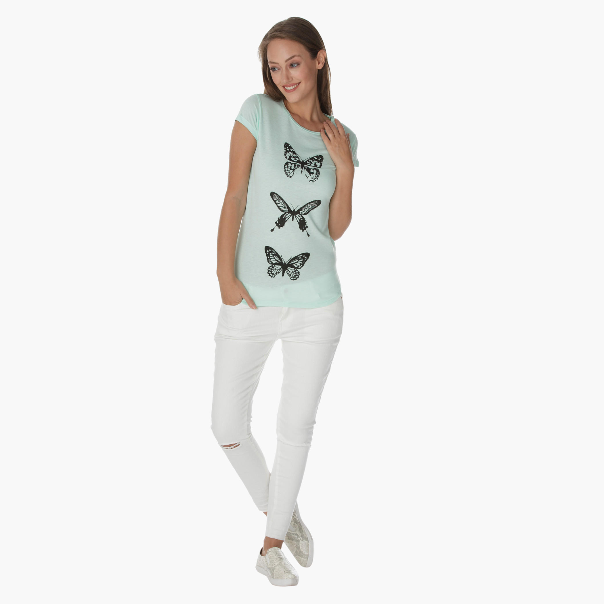 Butterfly Printed T-shirt-women-clothing-tshirts-image-5