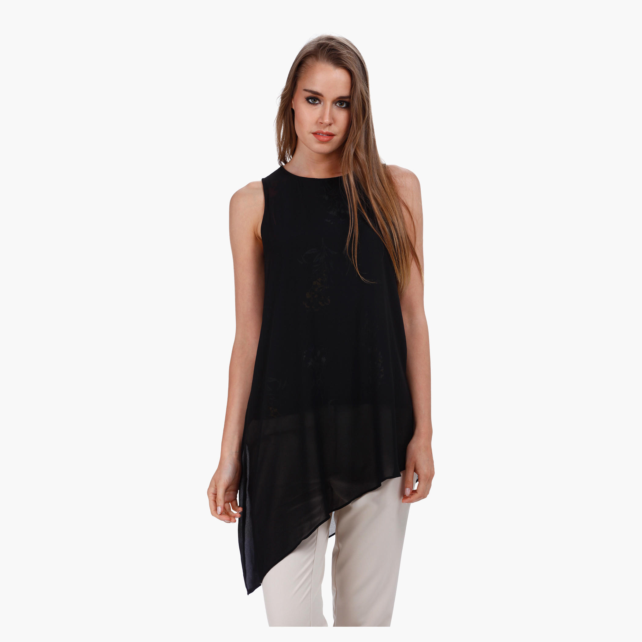 Asymmetric Sleeveless Top with Prints in Regular Fit-women-clothing-shirtsandblouses-blouses-image-1