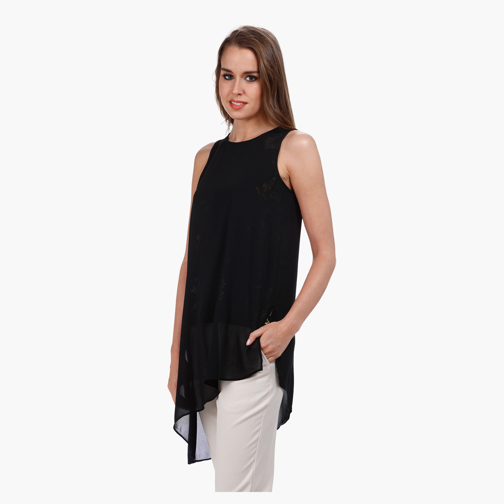 Asymmetric Sleeveless Top with Prints in Regular Fit-women-clothing-shirtsandblouses-blouses-image-3