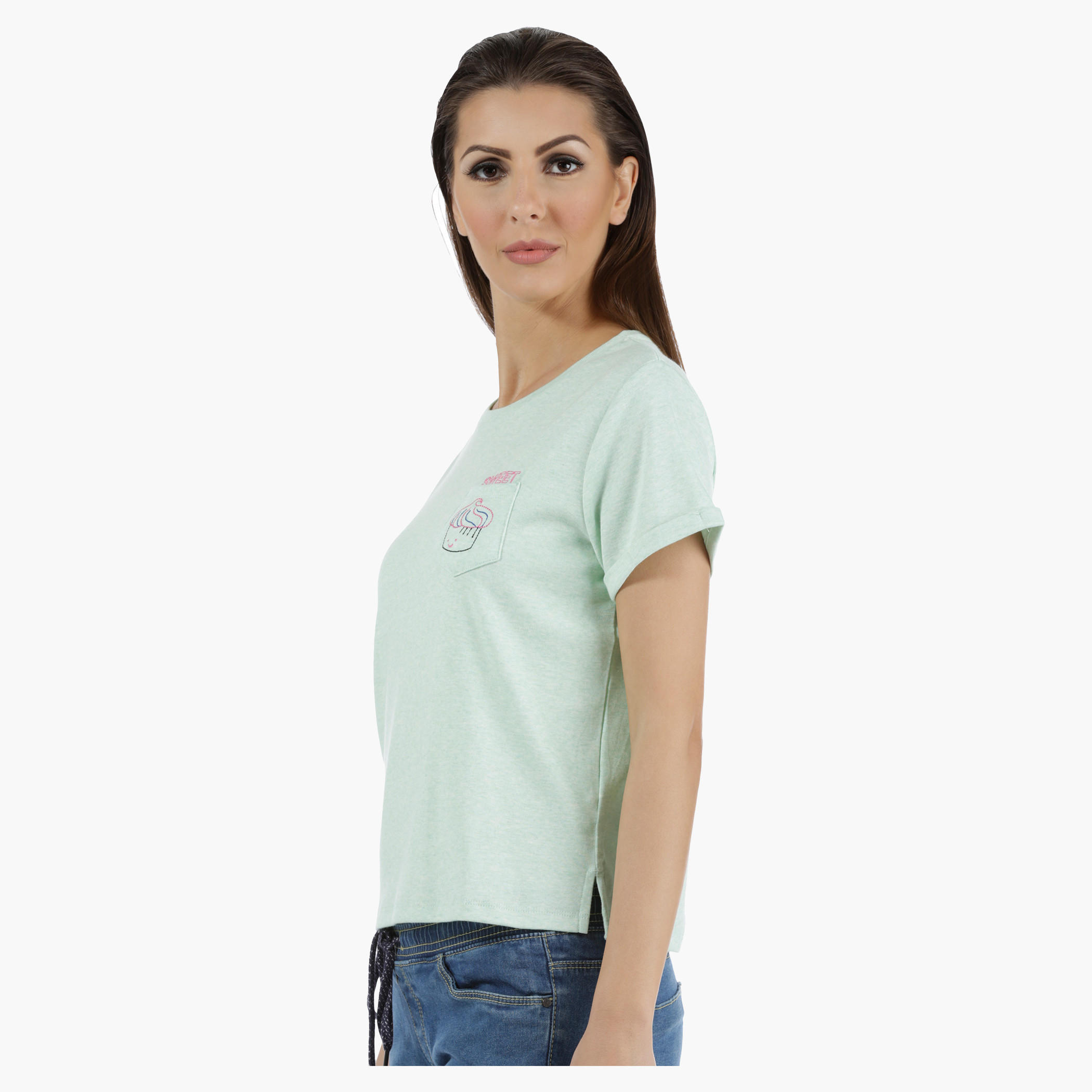 Crop Top with Pocket Embroidery in Regular Fit-women-clothing-tshirts-image-3