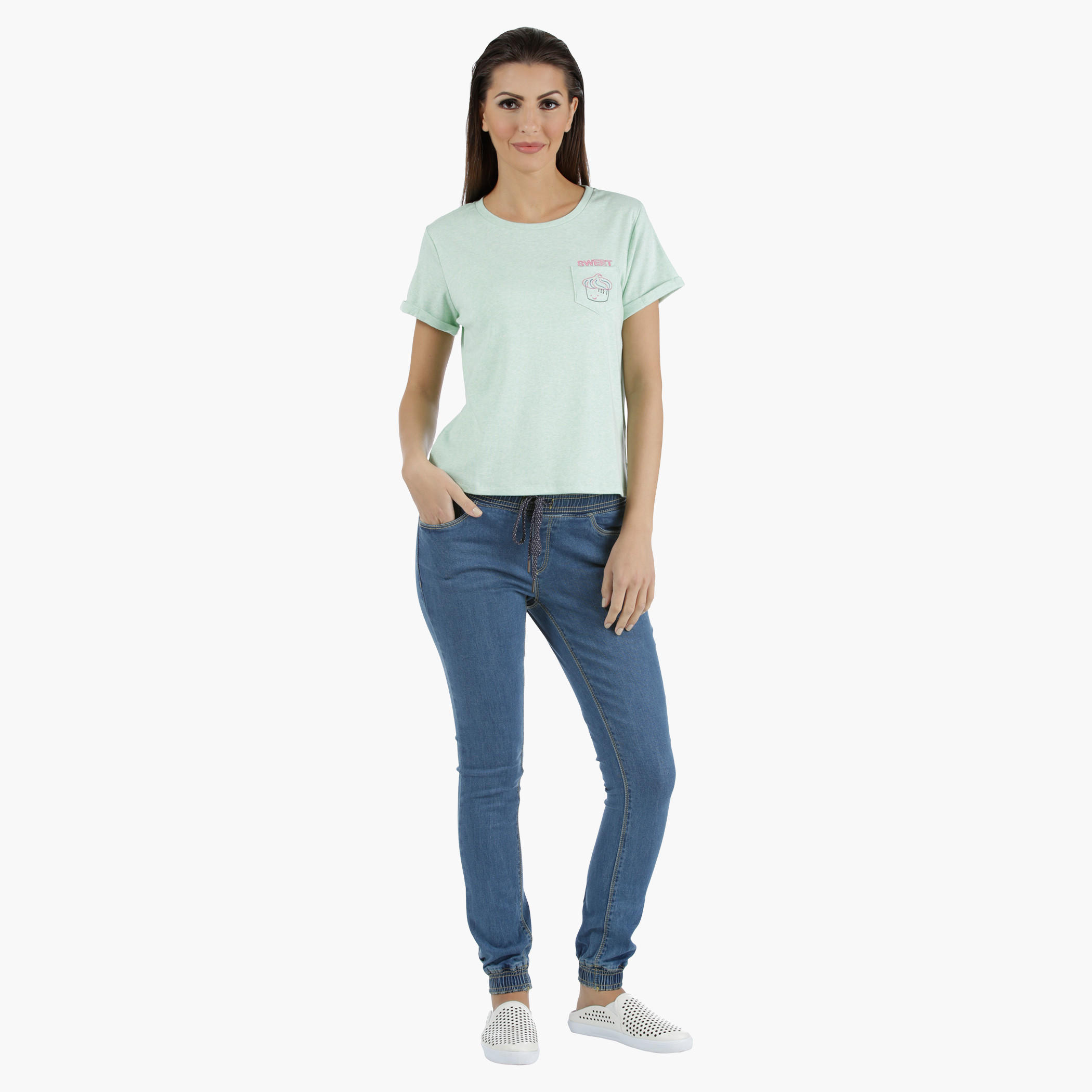 Crop Top with Pocket Embroidery in Regular Fit-women-clothing-tshirts-image-5