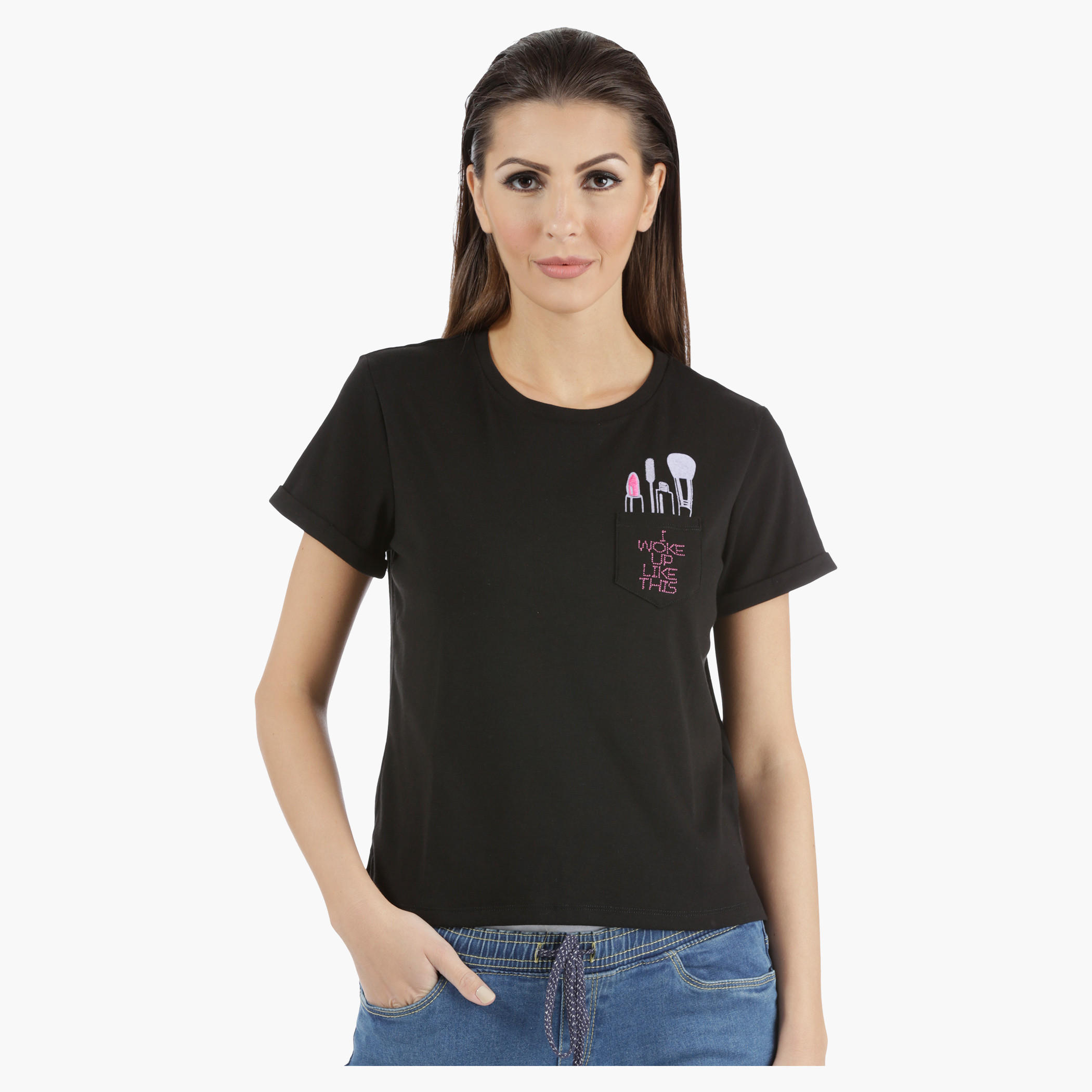 Crop Top with Pocket Embroidery in Regular Fit-women-clothing-tshirts-image-6