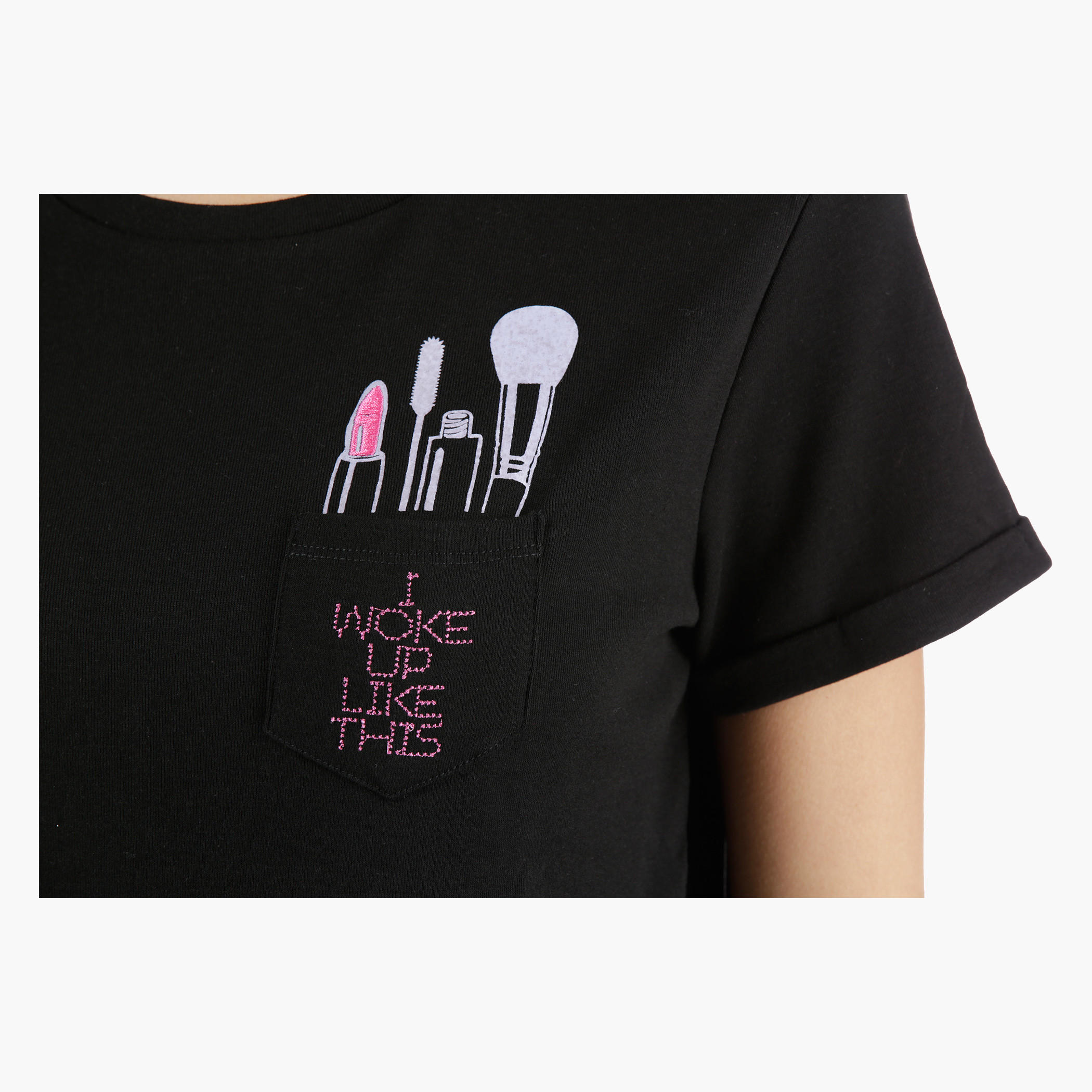 Crop Top with Pocket Embroidery in Regular Fit-women-clothing-tshirts-image-9
