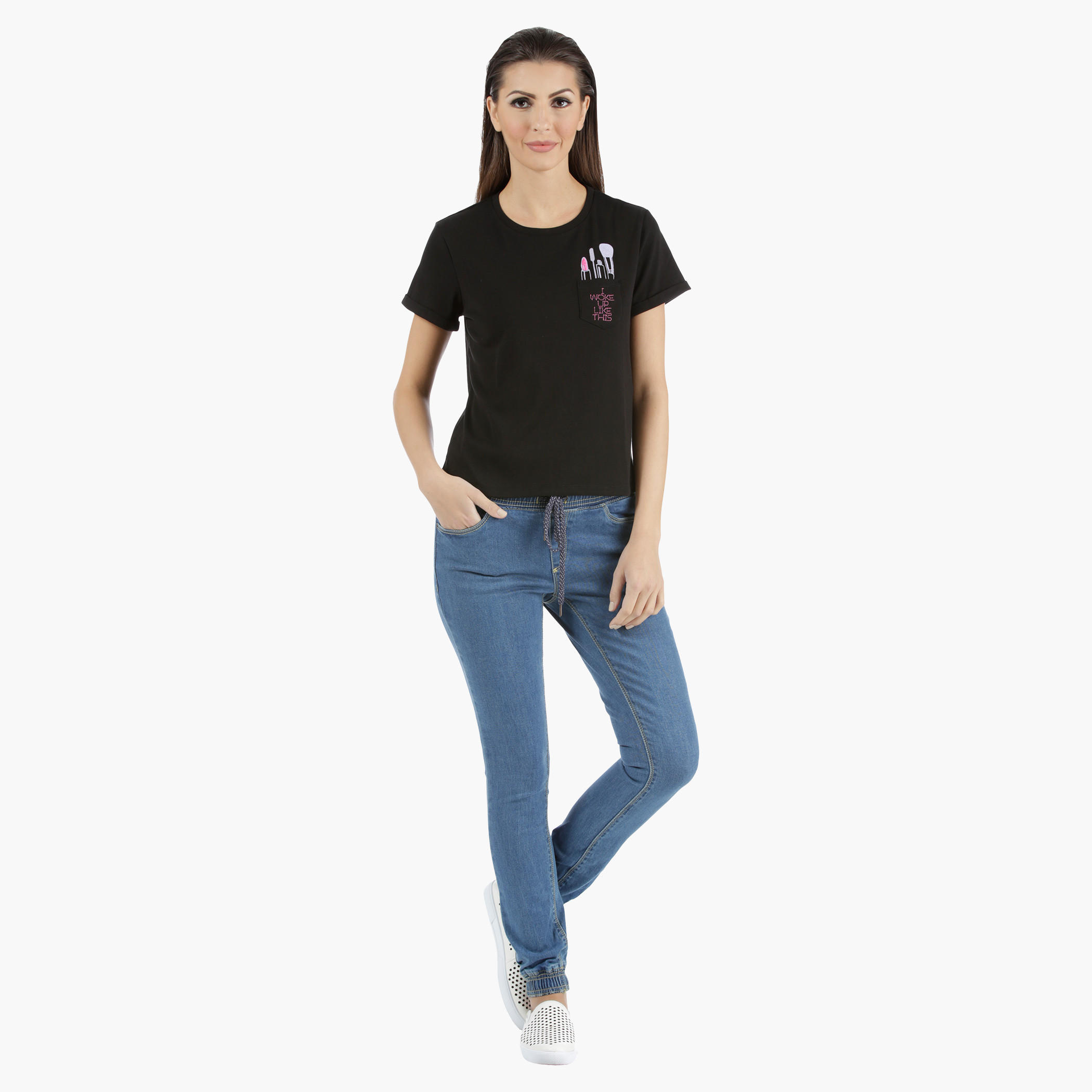 Crop Top with Pocket Embroidery in Regular Fit-women-clothing-tshirts-image-10