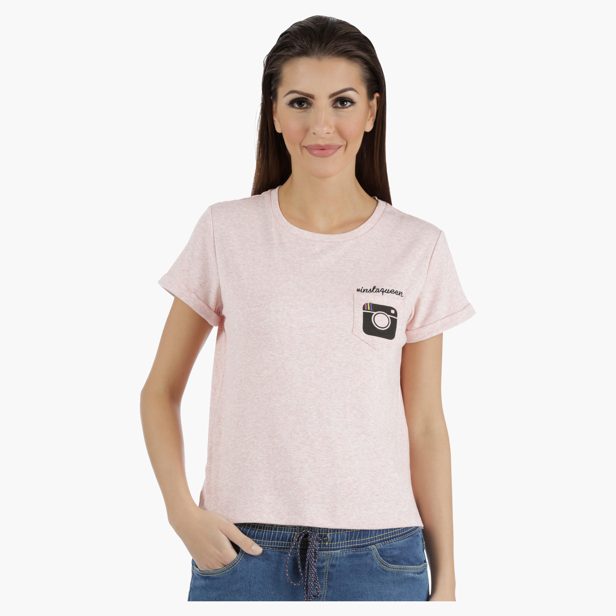 Crop Top with Pocket Embroidery in Regular Fit-women-clothing-tshirts-image-16