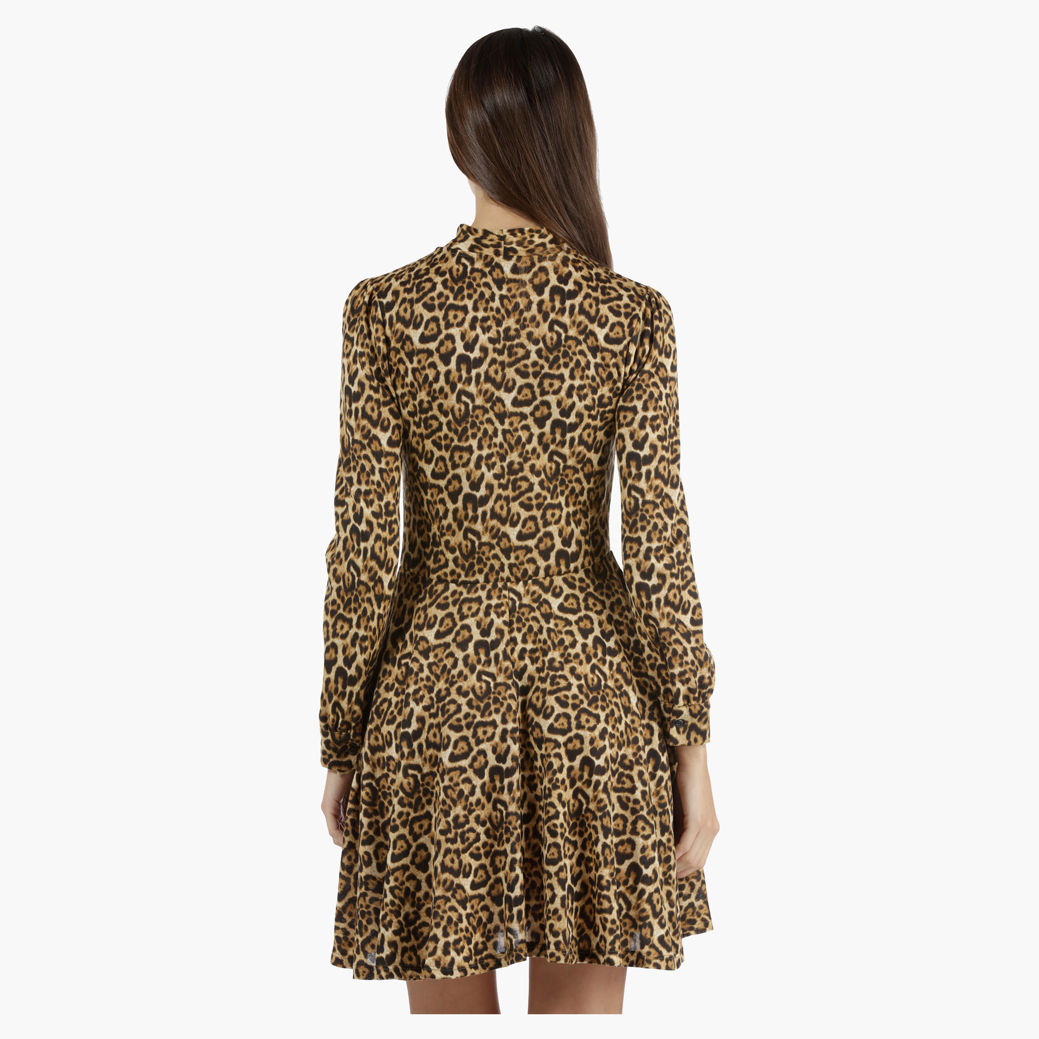 Skater Dress with Pussy Bow in Regular Fit-women-clothing-dresses-image-2