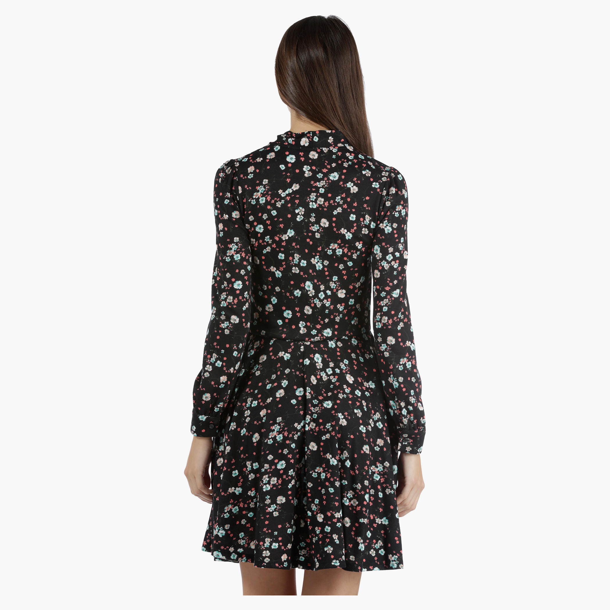 Skater Dress with Pussy Bow in Regular Fit-women-clothing-dresses-image-2