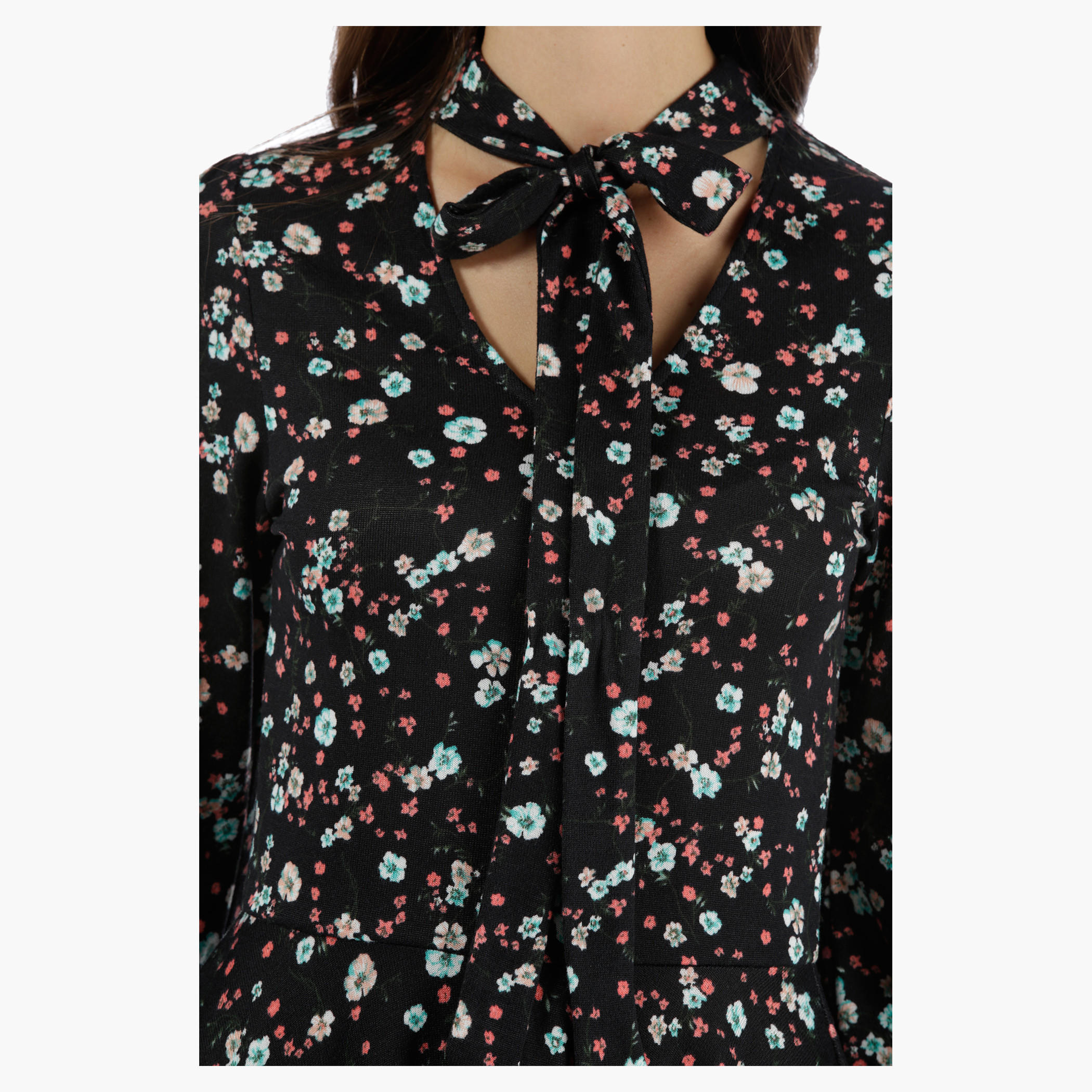 Skater Dress with Pussy Bow in Regular Fit-women-clothing-dresses-image-4