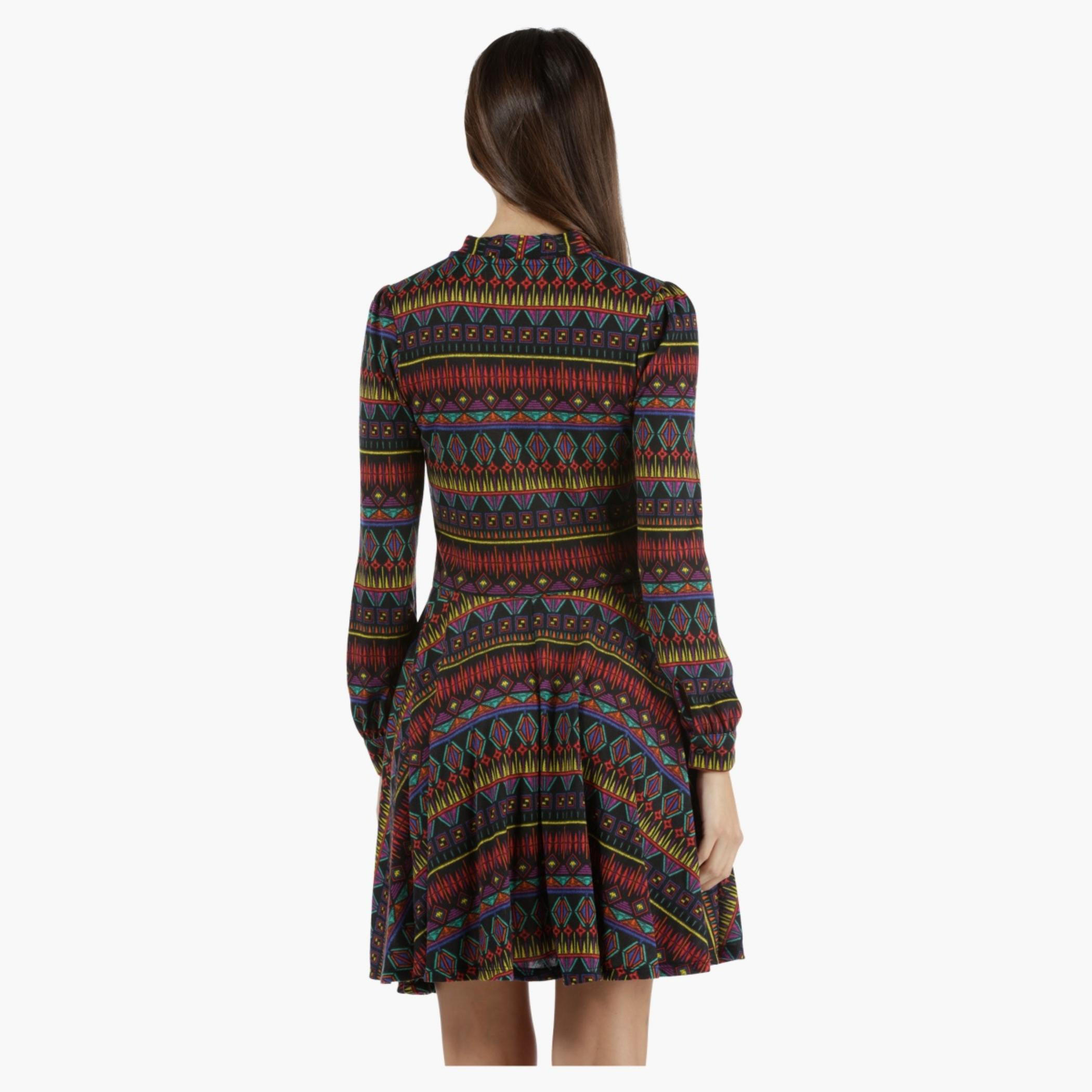 Skater Dress with Pussy Bow in Regular Fit-women-clothing-dresses-image-2