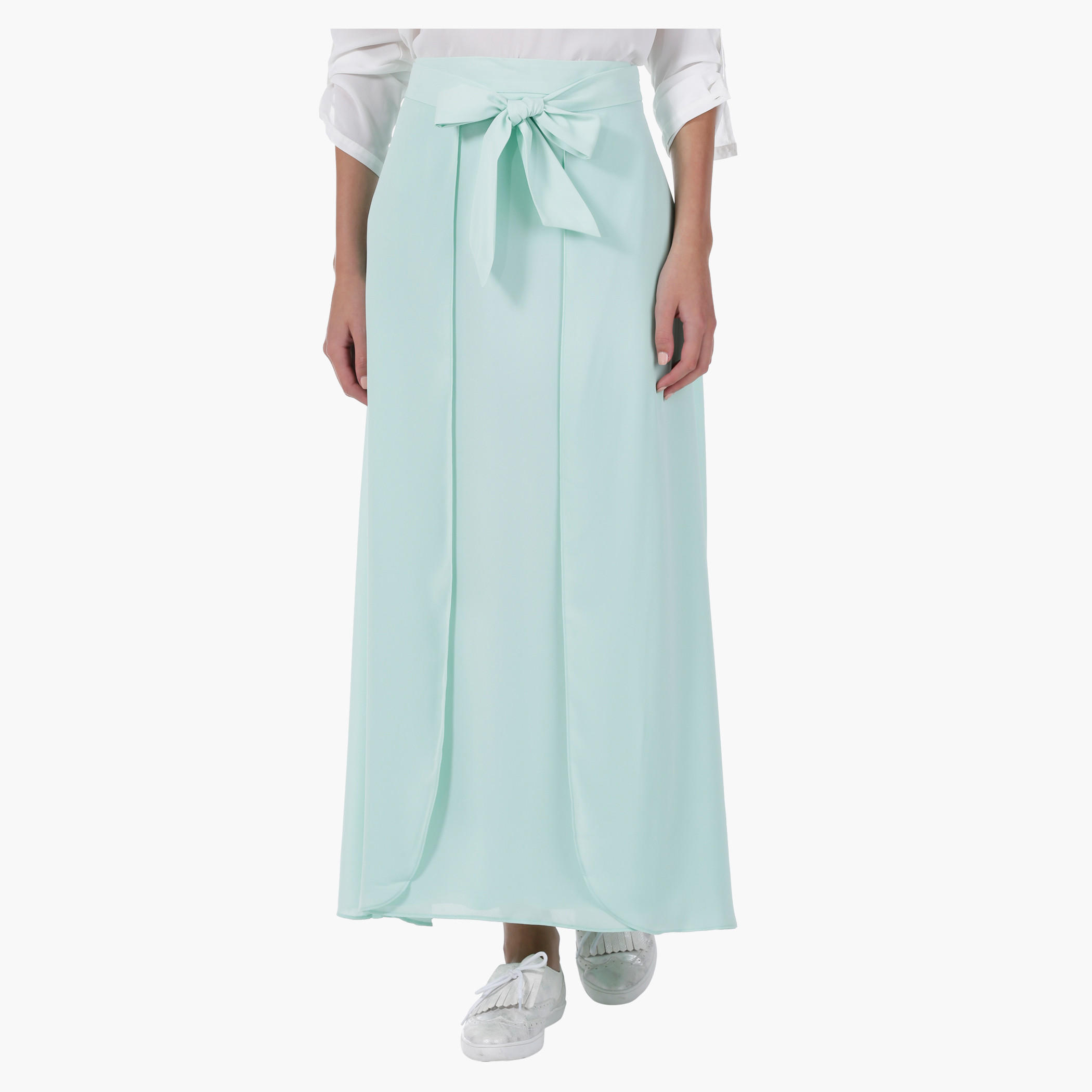 Maxi Skirt with Tie-Up Detail in Regular Fit-women-clothing-bottoms-skirts-image-1