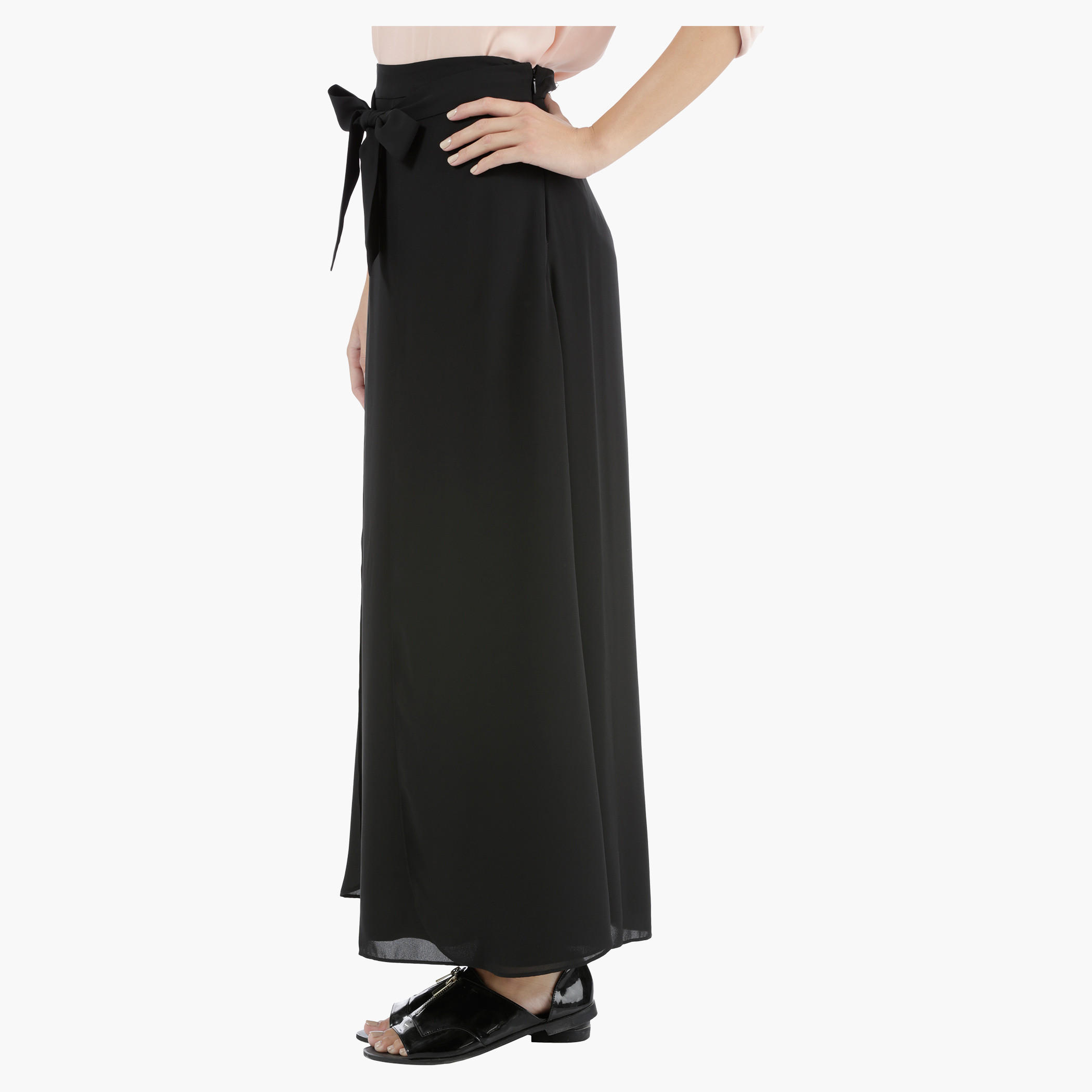 Maxi Skirt with Tie-Up Detail in Regular Fit-women-clothing-bottoms-skirts-image-3