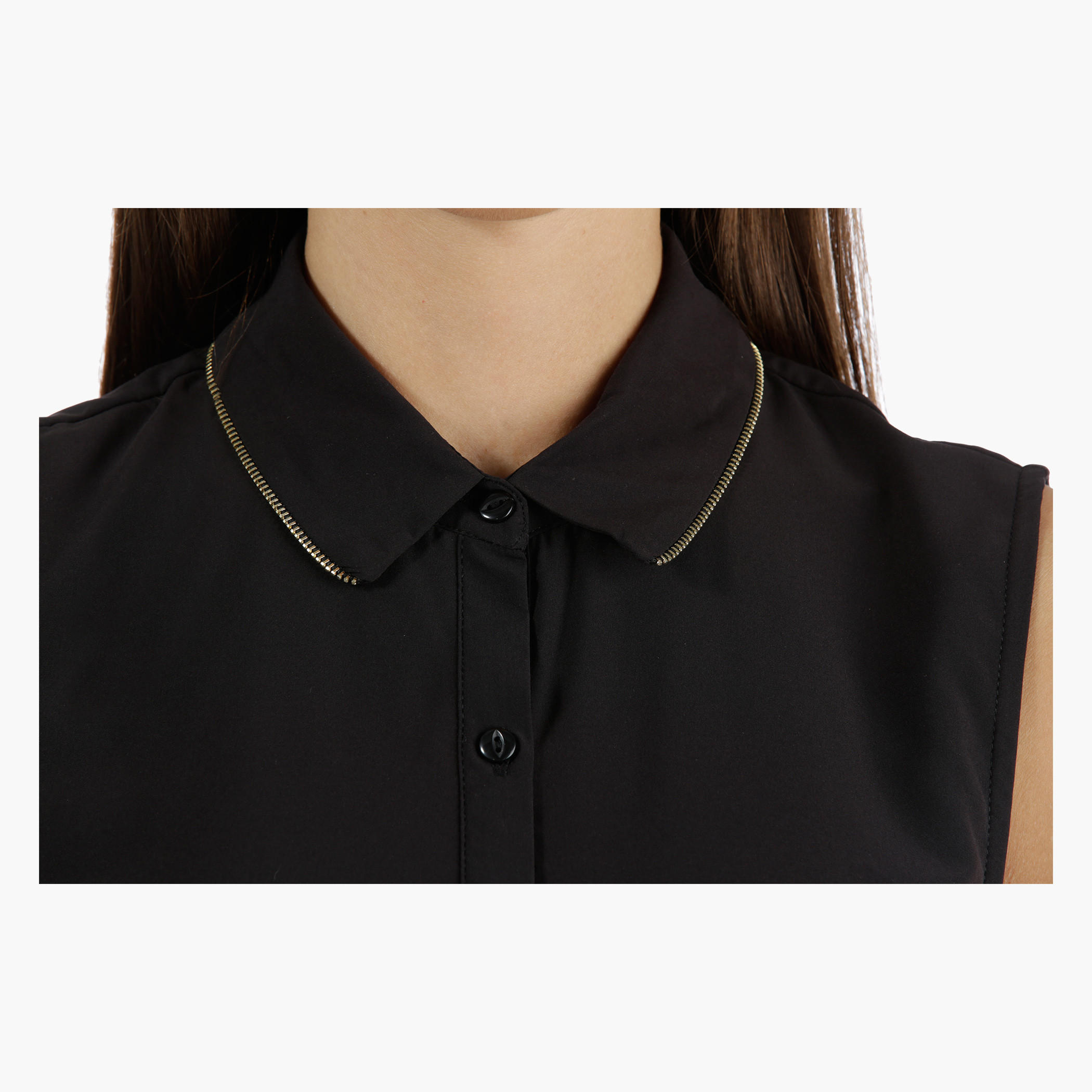 Sleeveless Double Layer Shirt in Regular Fit-women-clothing-shirtsandblouses-blouses-image-4
