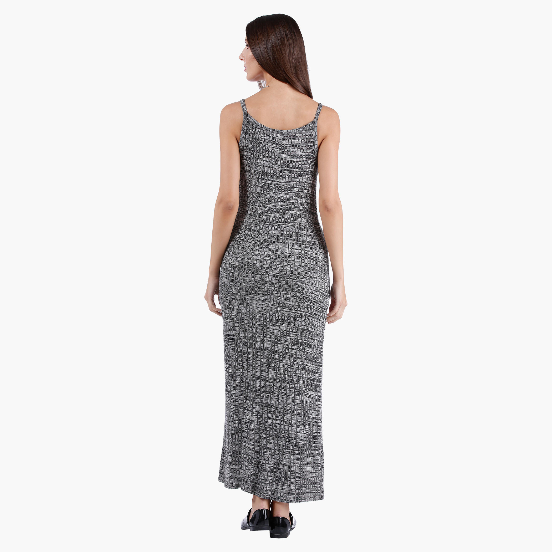 Strappy Column Maxi Dress with Slit in Regular Fit-women-clothing-dresses-image-2