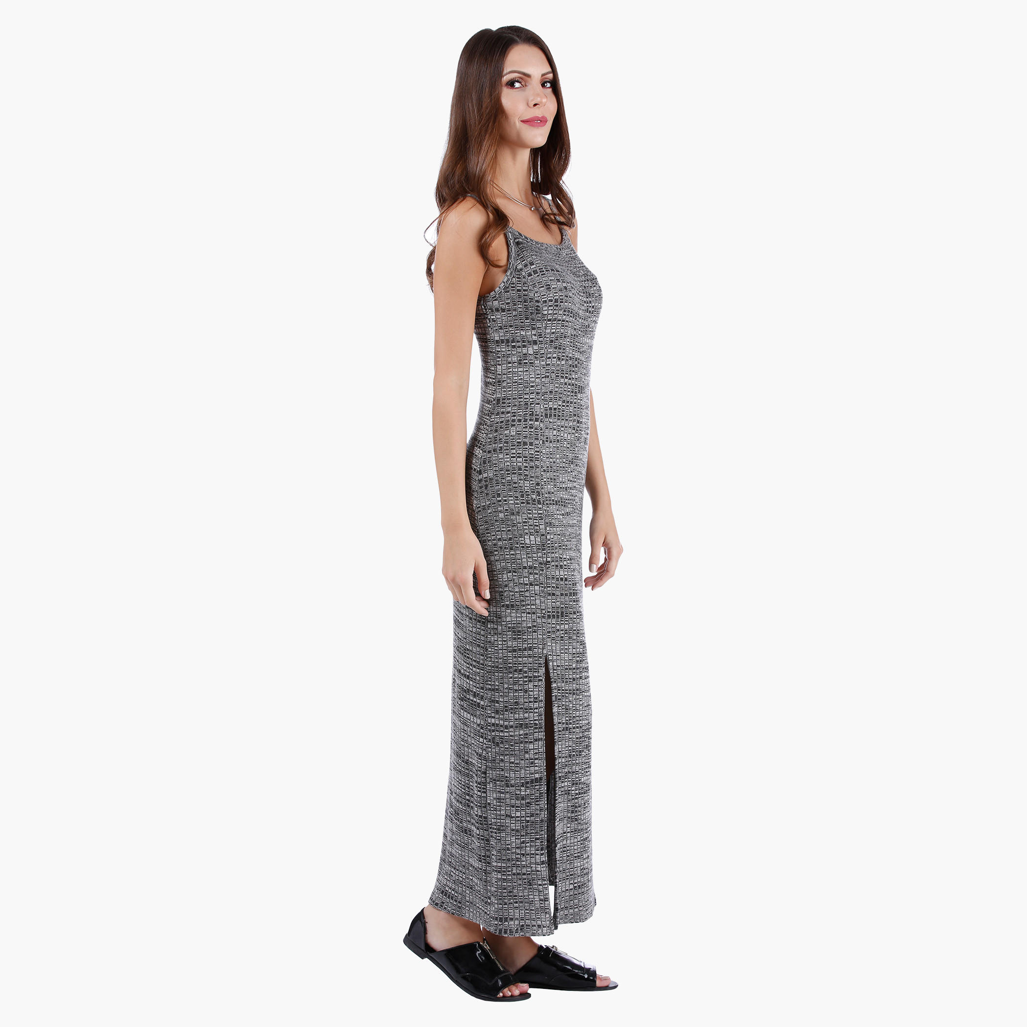 Strappy Column Maxi Dress with Slit in Regular Fit-women-clothing-dresses-image-3