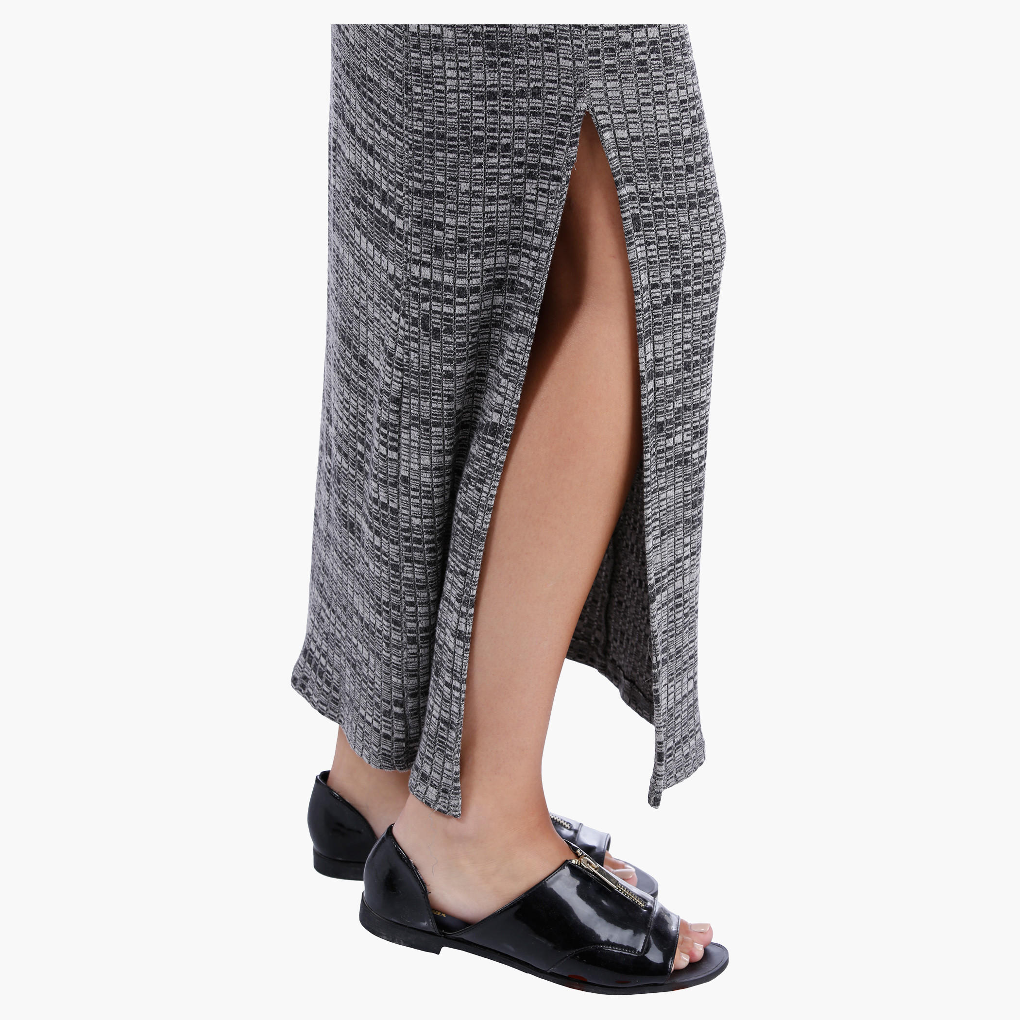 Strappy Column Maxi Dress with Slit in Regular Fit-women-clothing-dresses-image-4