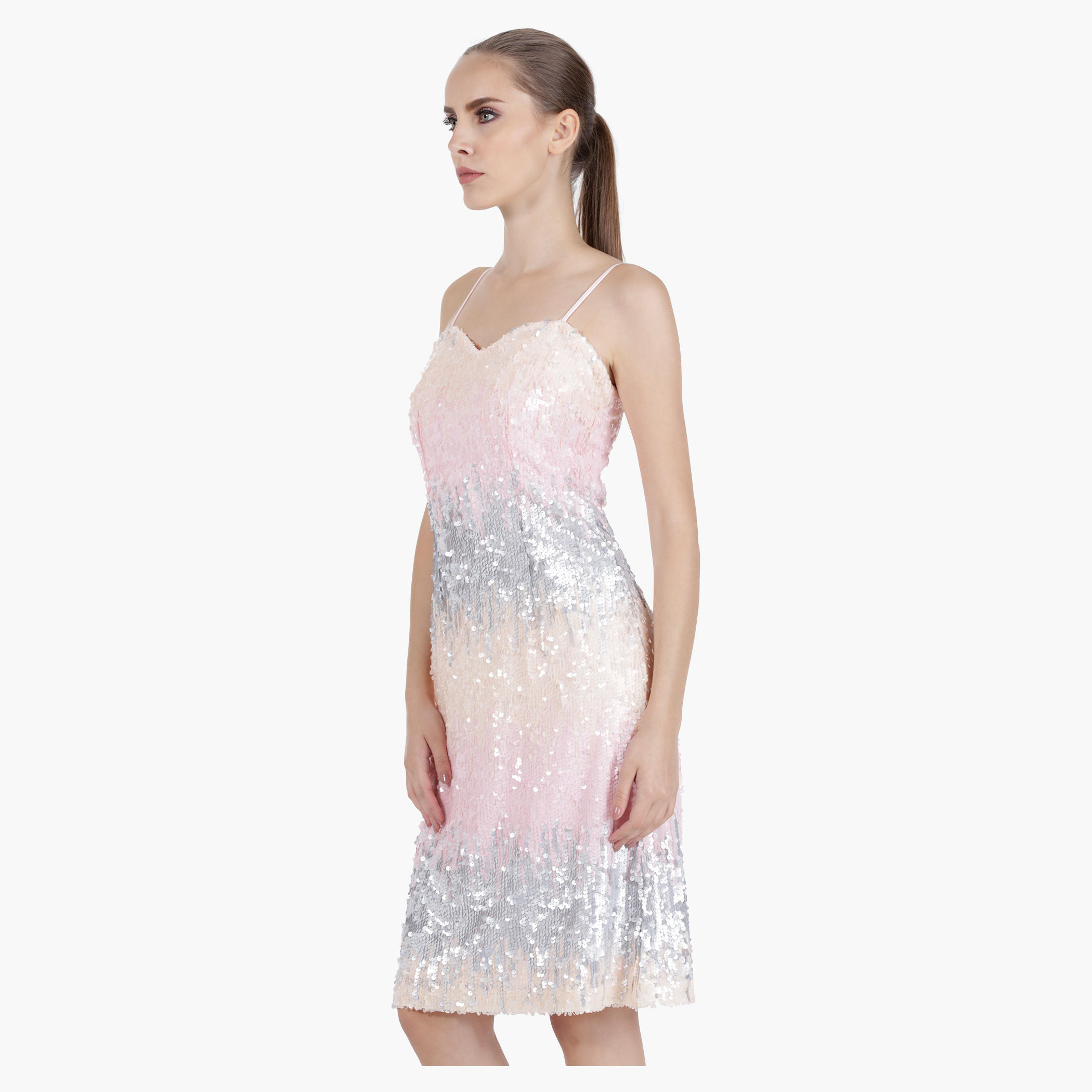 Strappy Midi Sequin Slip Dress in Straight Fit-women-clothing-dresses-image-3