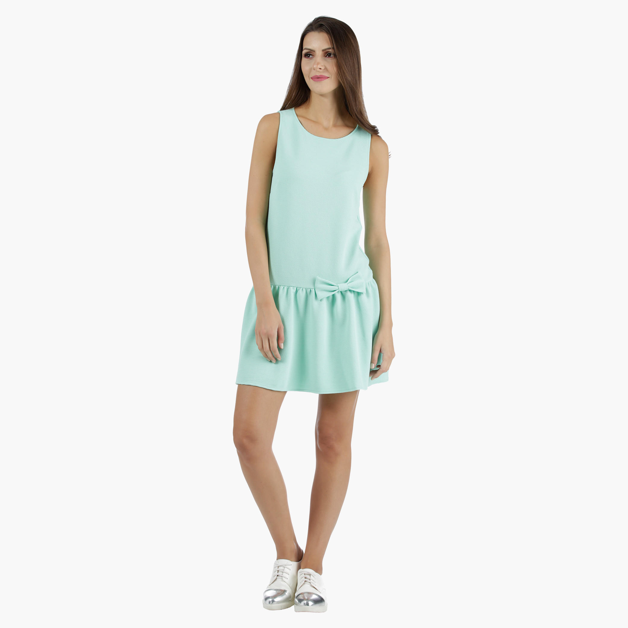 Drop Waist Dress with Bow Detail in Regular Fit-women-clothing-dresses-image-5