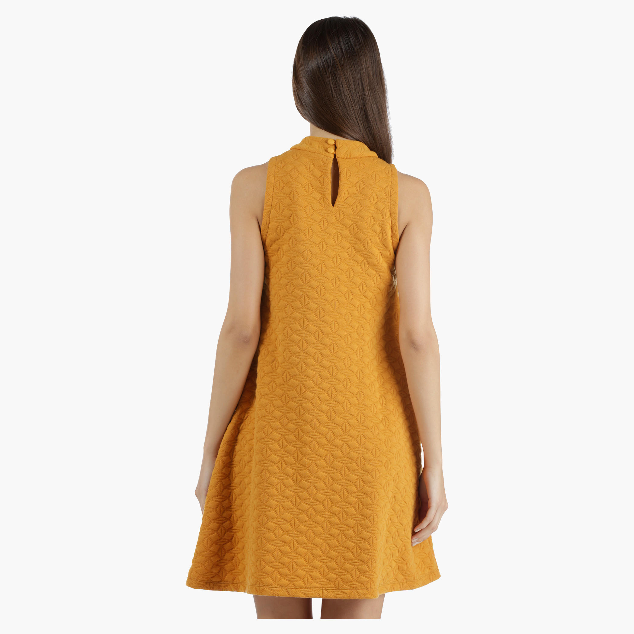 A-Line Mini Dress with 3D Florettes in Regular Fit-women-clothing-dresses-image-2