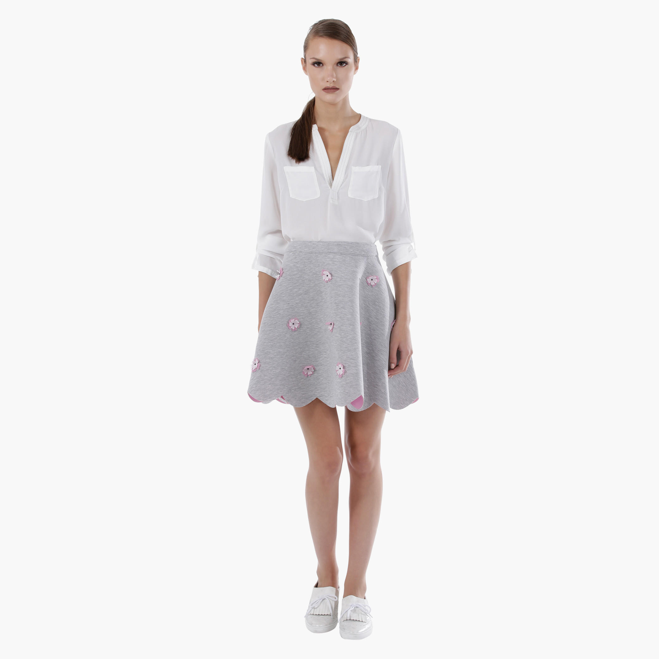 Mini Skater Skirt with 3D Florettes in Regular Fit-women-clothing-bottoms-skirts-image-5