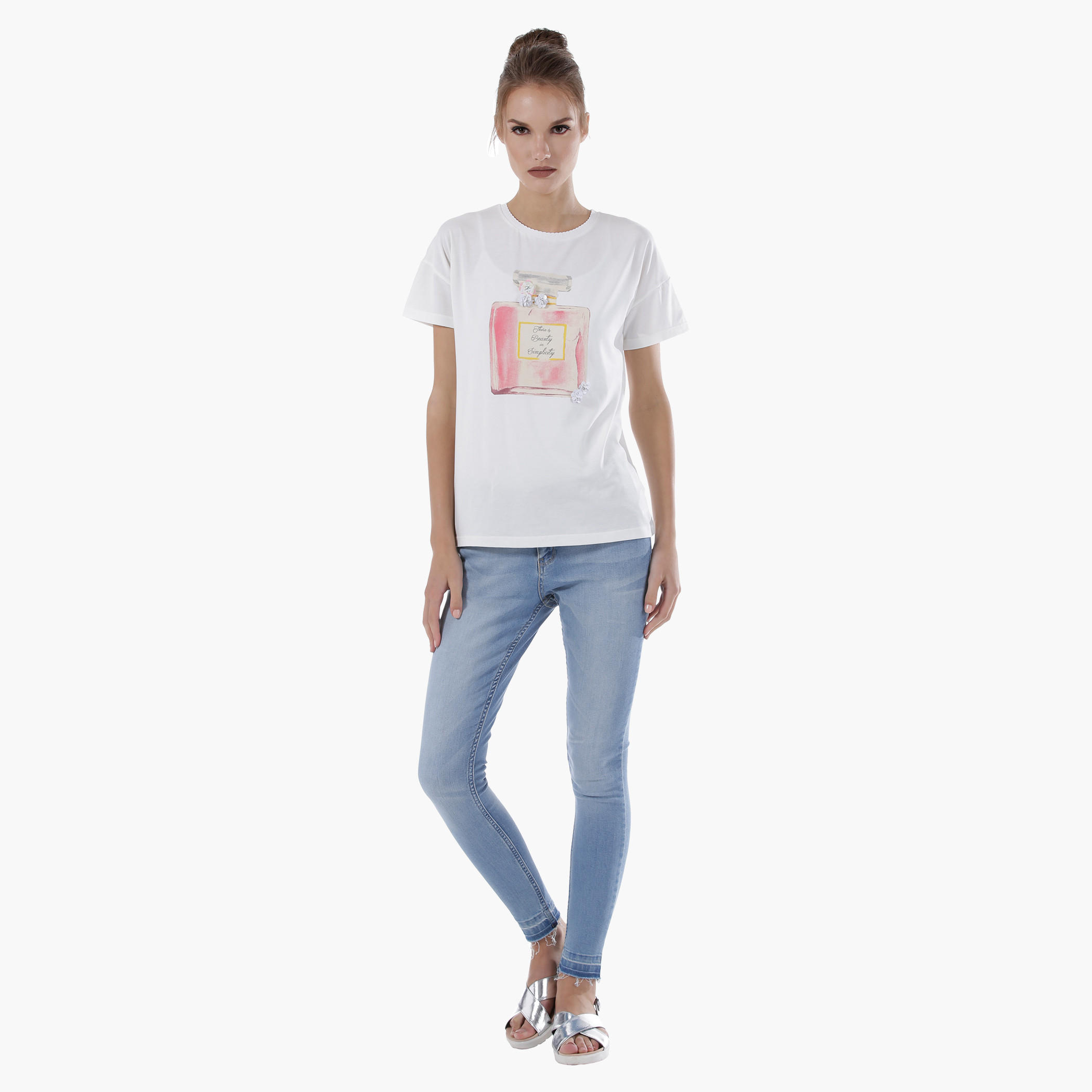 Trim Neck Short Sleeves T-Shirt-women-clothing-tshirts-image-5