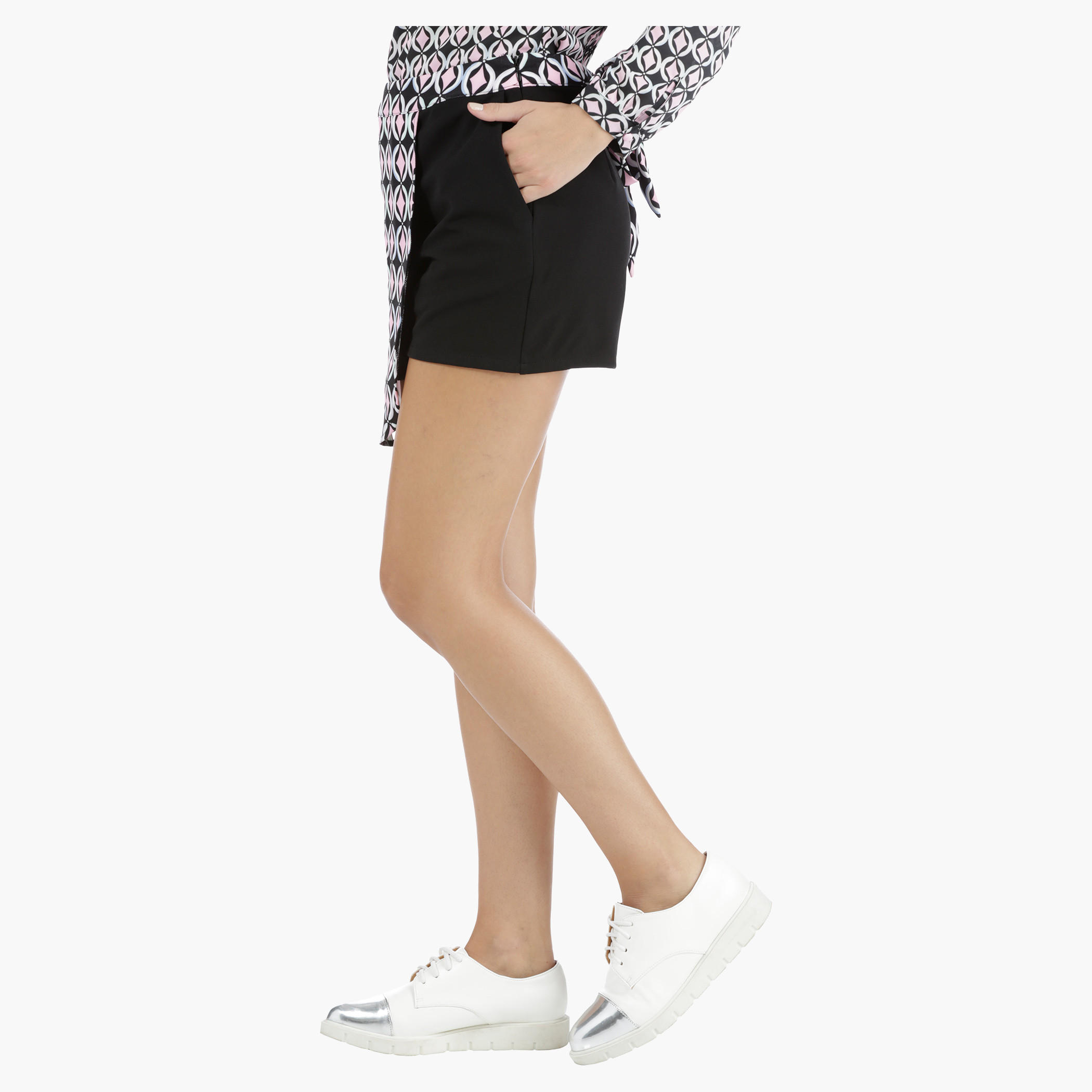 Printed Skorts in Regular Fit-women-clothing-bottoms-shorts-image-3