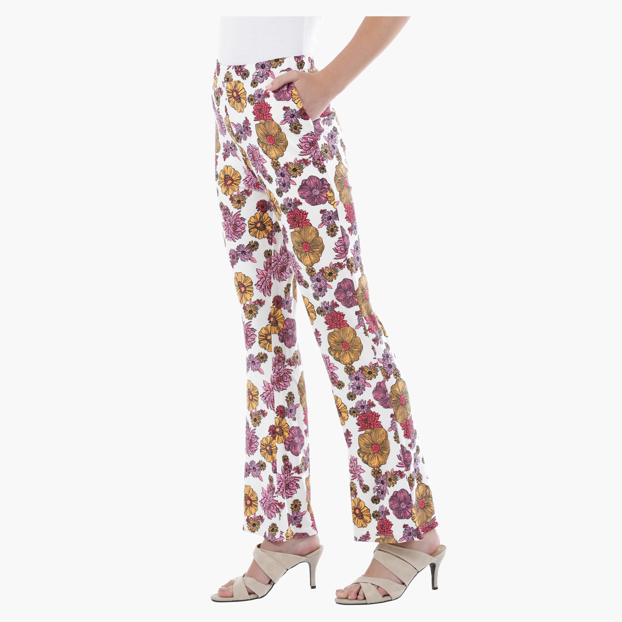 Floral Print Pants-women-clothing-bottoms-trousers-image-3