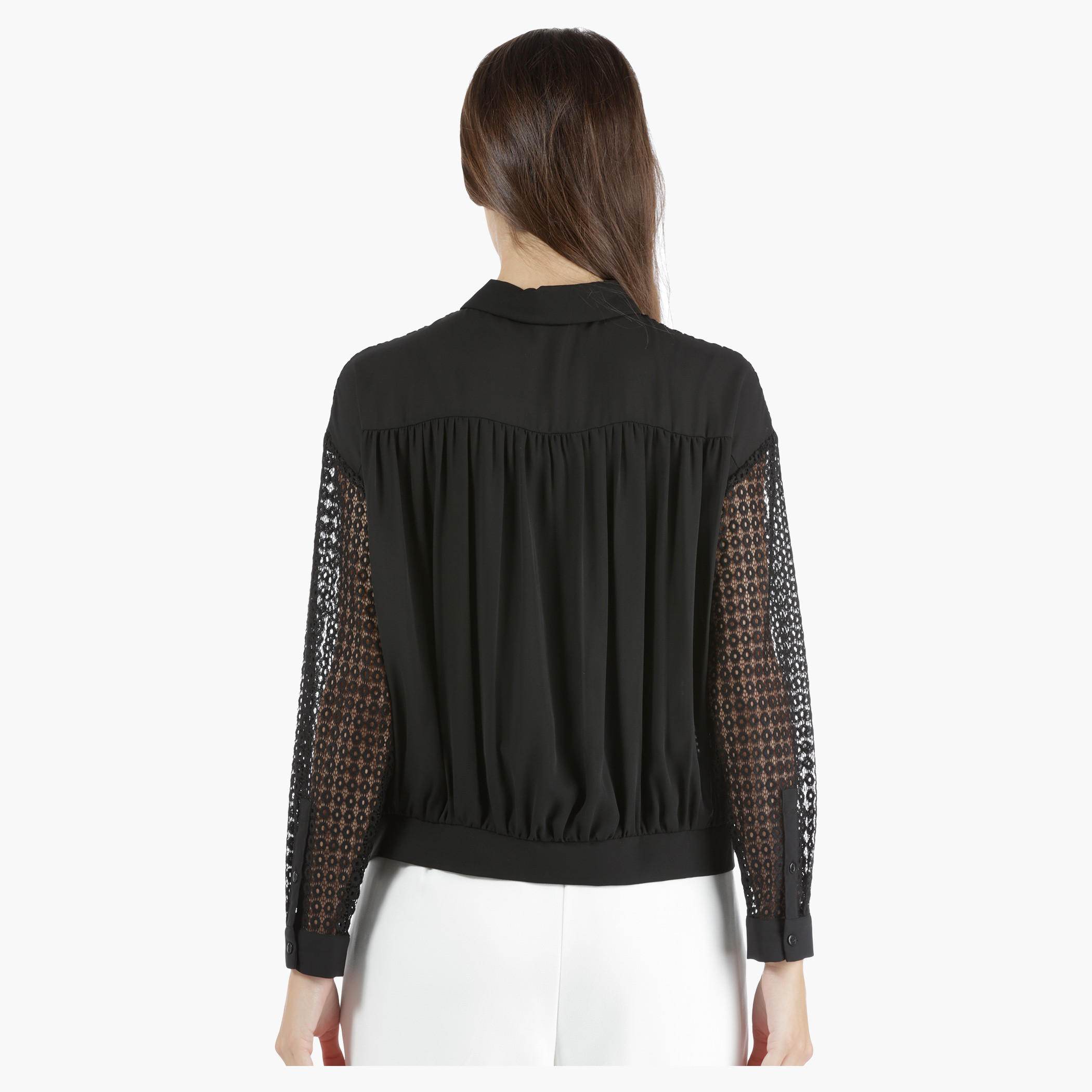 Cropped Lace Shirt in Regular Fit-women-clothing-shirtsandblouses-blouses-image-2