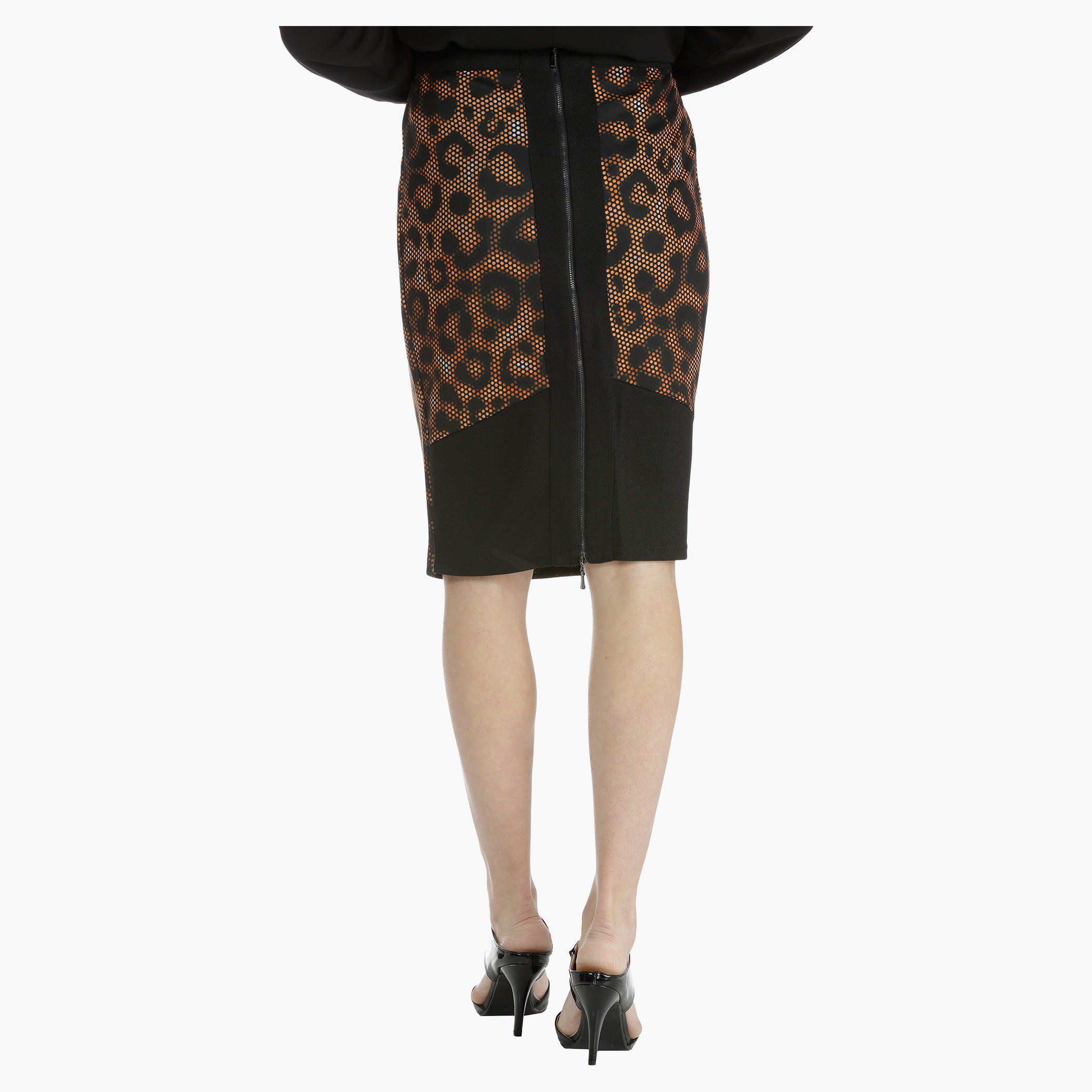 Pencil Skirt with Printed Panel-women-clothing-bottoms-skirts-image-2